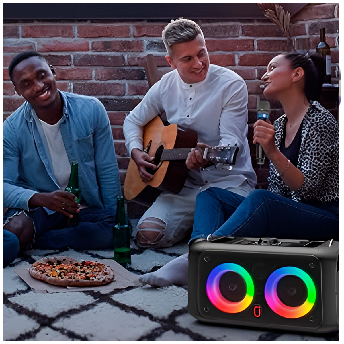 EQUIPO DE SONIDO DE DOS BOCINAS CON LUZ RGB - 3