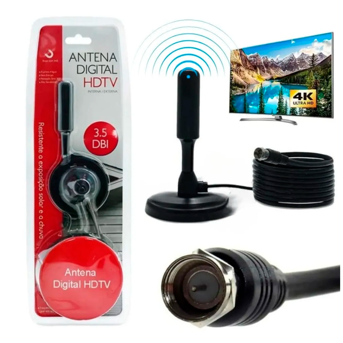 ANTENA DIGITAL PARA TV - HDTV INTERNA EXTERNA - 1