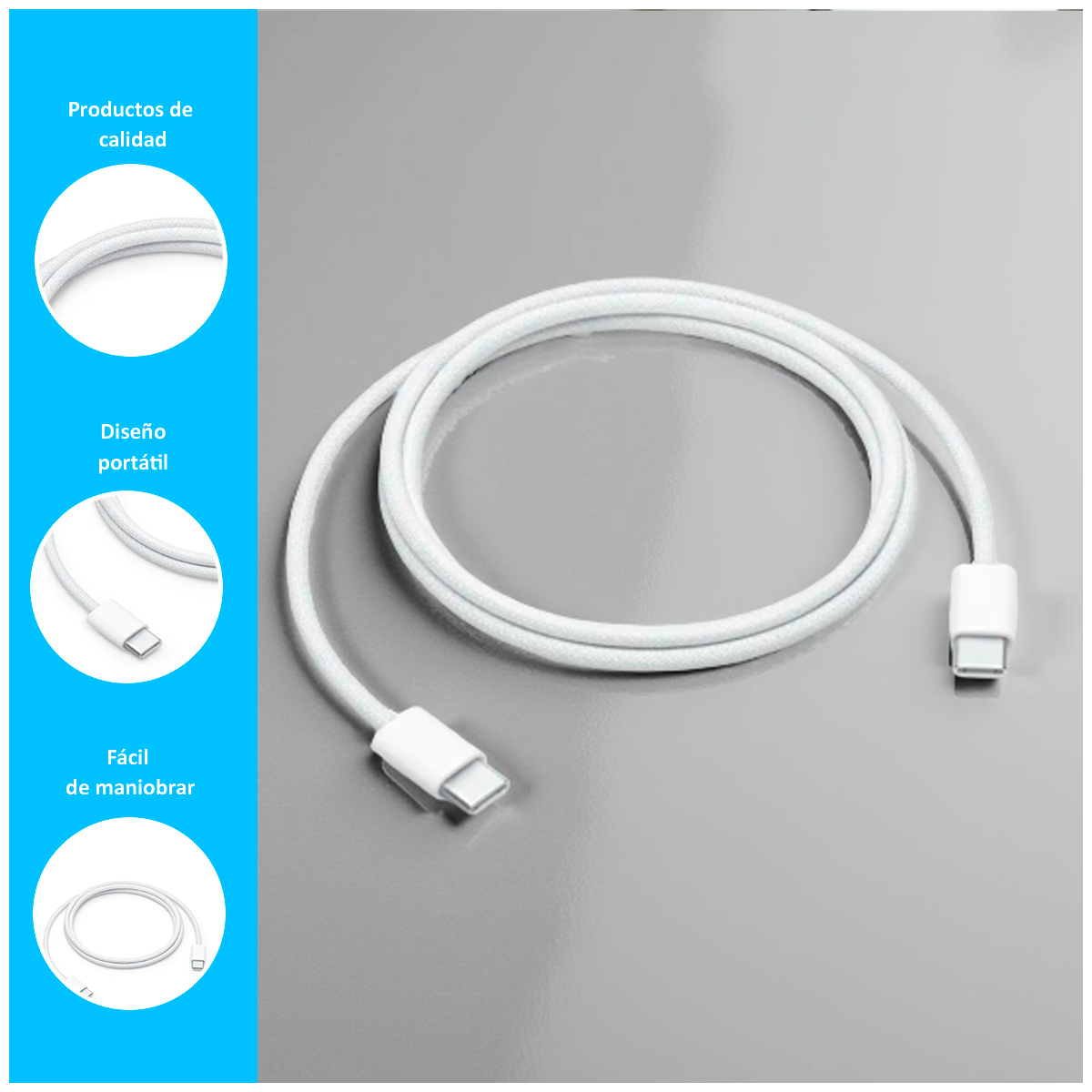 CABLE C A C REPLICA A1 IPHONE 15 - 2
