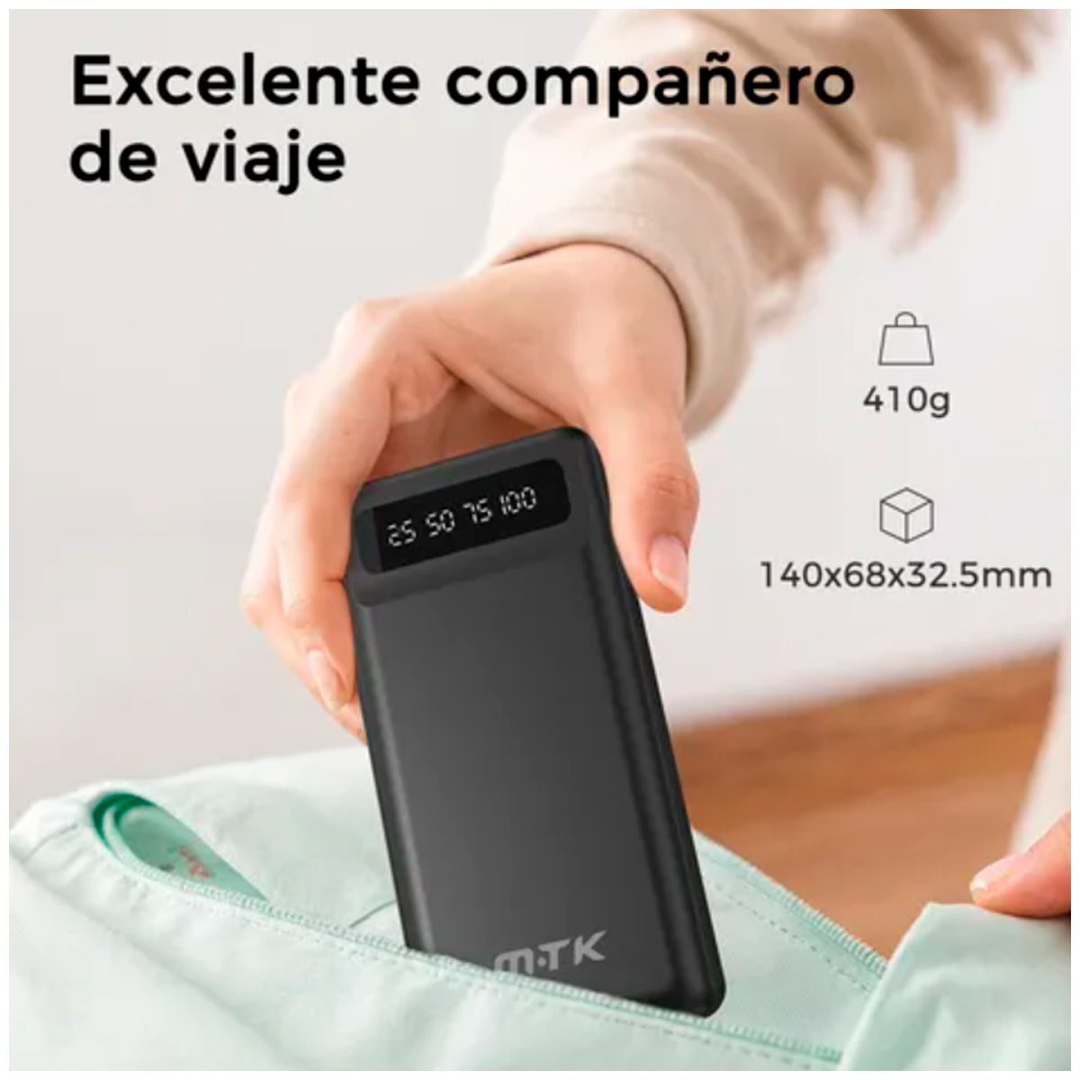 CARGADOR PORTATIL POWERBANK SOLAR 25000MAH - 3