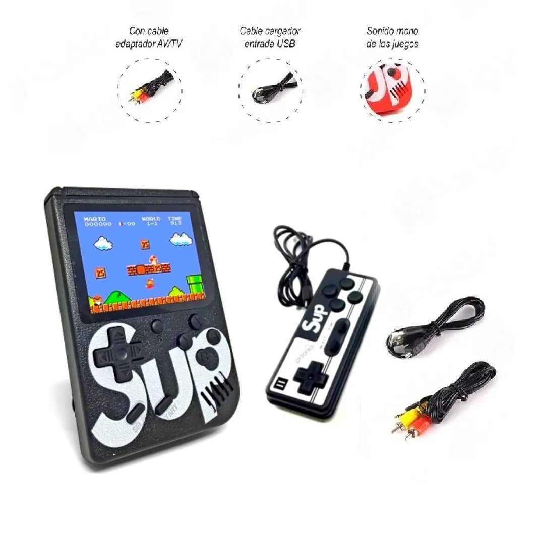 MINI CONSOLA DE 400 VIDEOJUEGOS PORTÁTIL + MANDO - 2