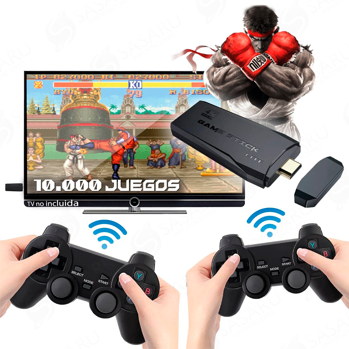 MINI CONSOLA RETRO CON 2 MANDOS INALÁMBRICOS - 3