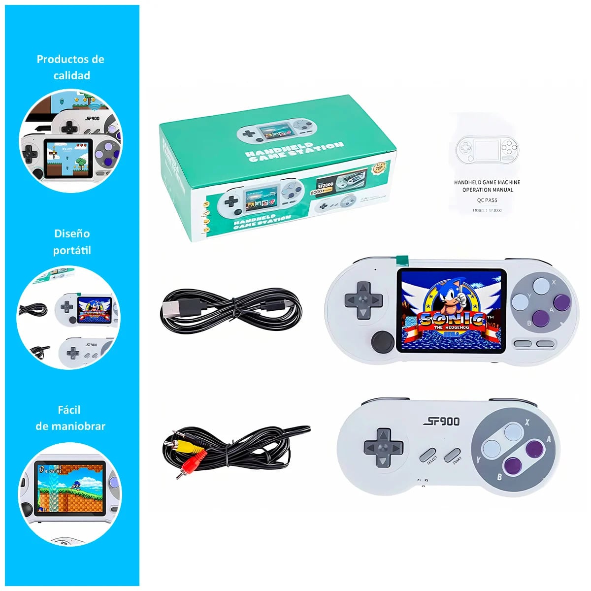 CONSOLA RETRO CON VIDEOJUEGOS SF2000 - 2