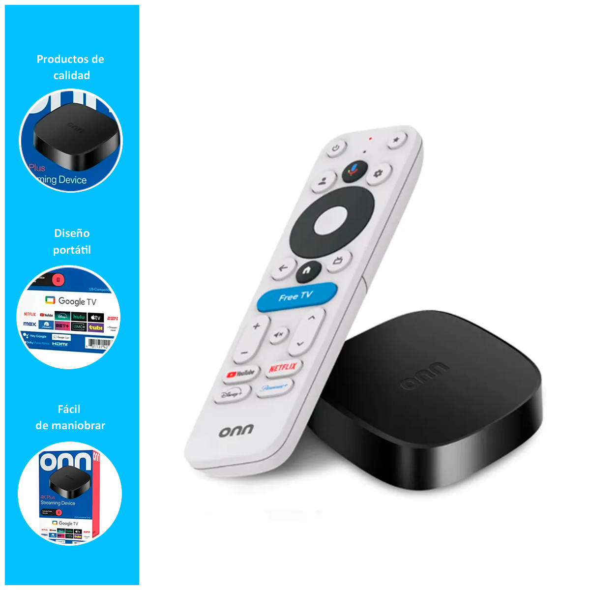 TV BOX 4K CON GOOGLE TV 2GB RAM 16GB STREAMING UHD CON CONTROL POR VOZ - 2