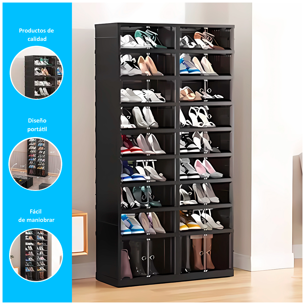 ZAPATERO PLEGABLE PREMIUM 8 + 1 PISOS 172 CM - 2