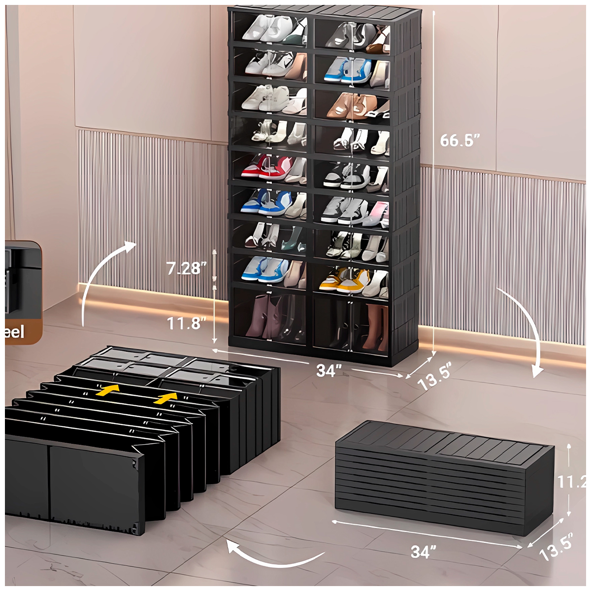 ZAPATERO PLEGABLE PREMIUM 8 + 1 PISOS 172 CM - 3