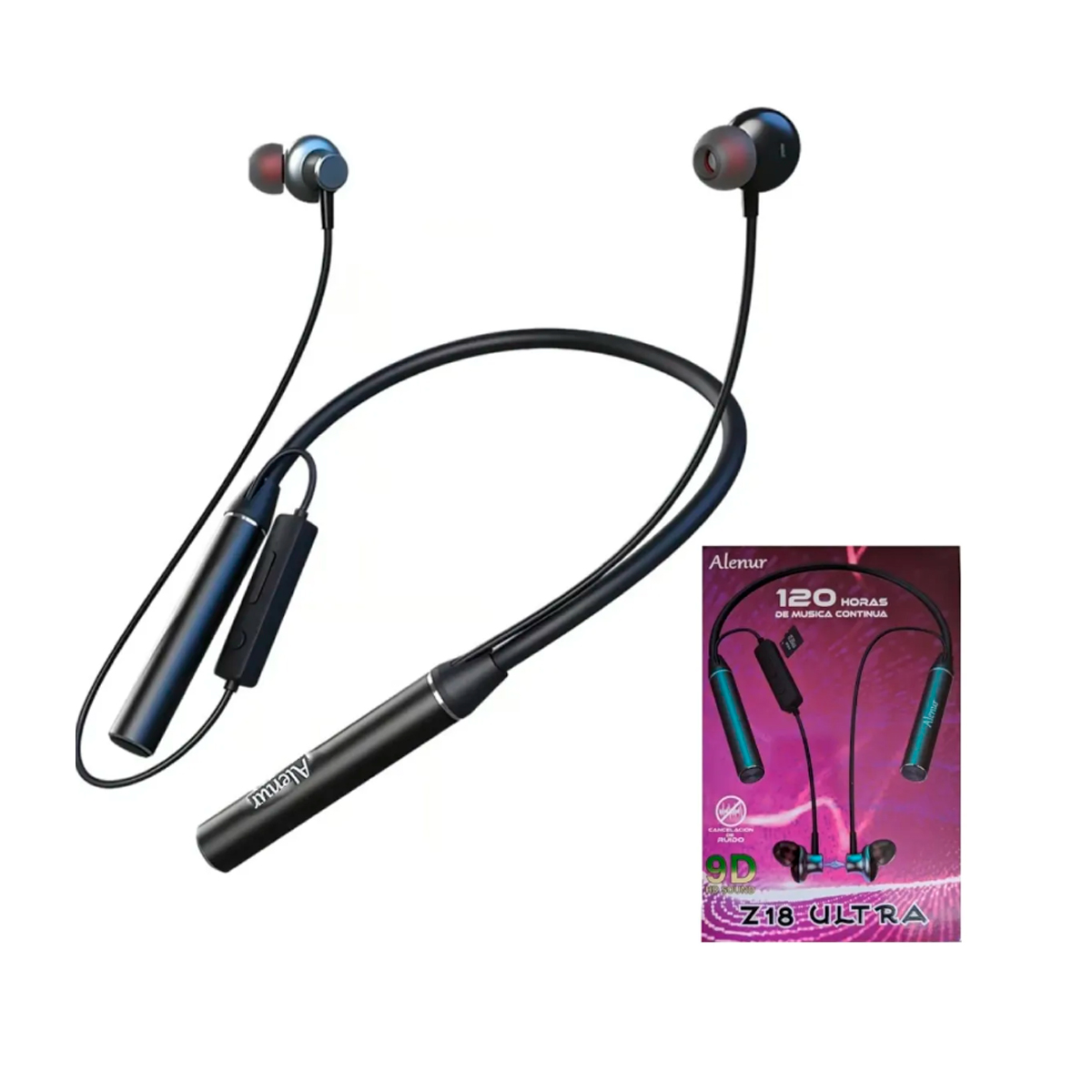 AUDÍFONO INALÁMBRICO BLUETOOTH DEPORTIVO ALENUR Z18 ULTRA - 1