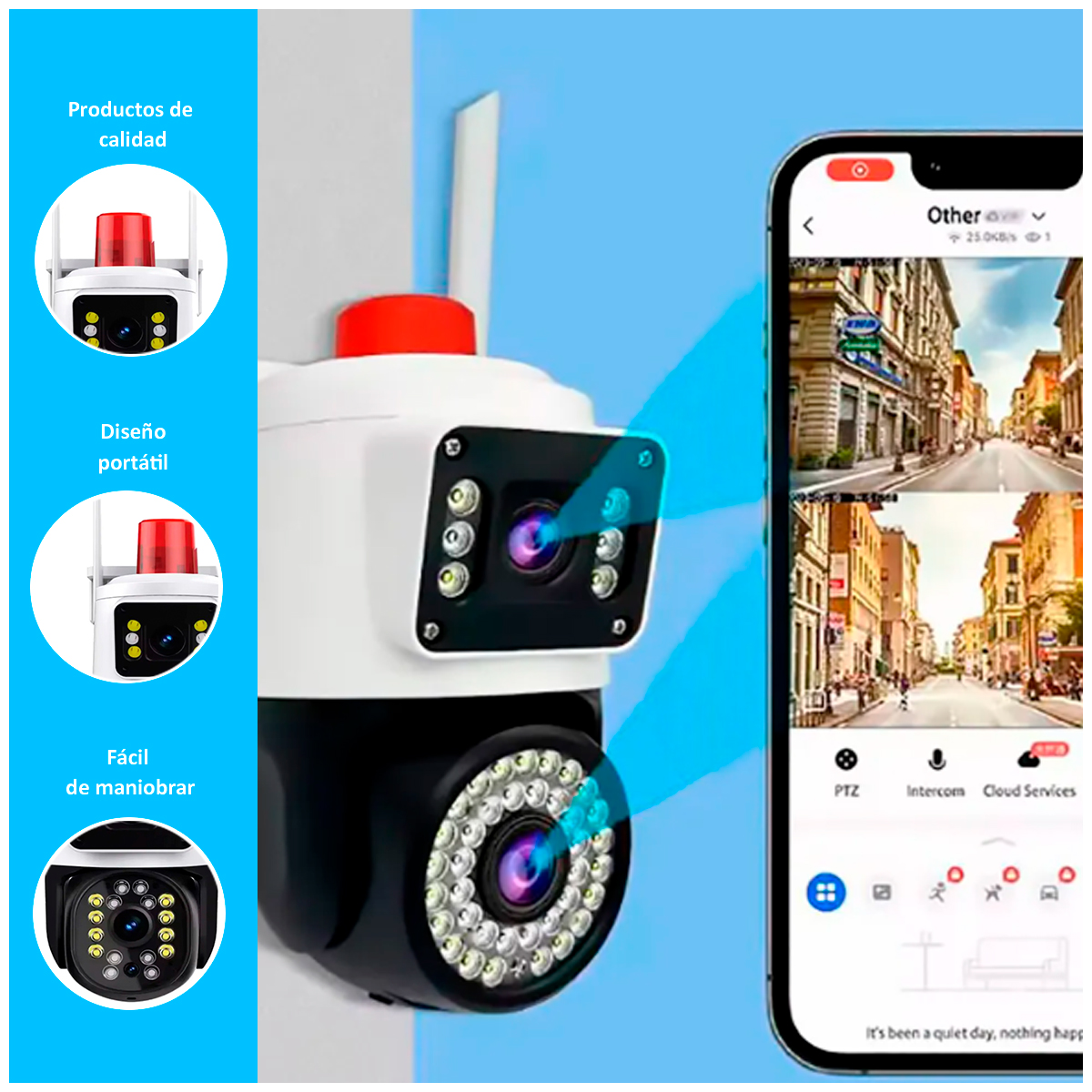 CÁMARA DE SEGURIDAD DOBLE LENTE ALTA RESOLUCIÓN 360° - 2