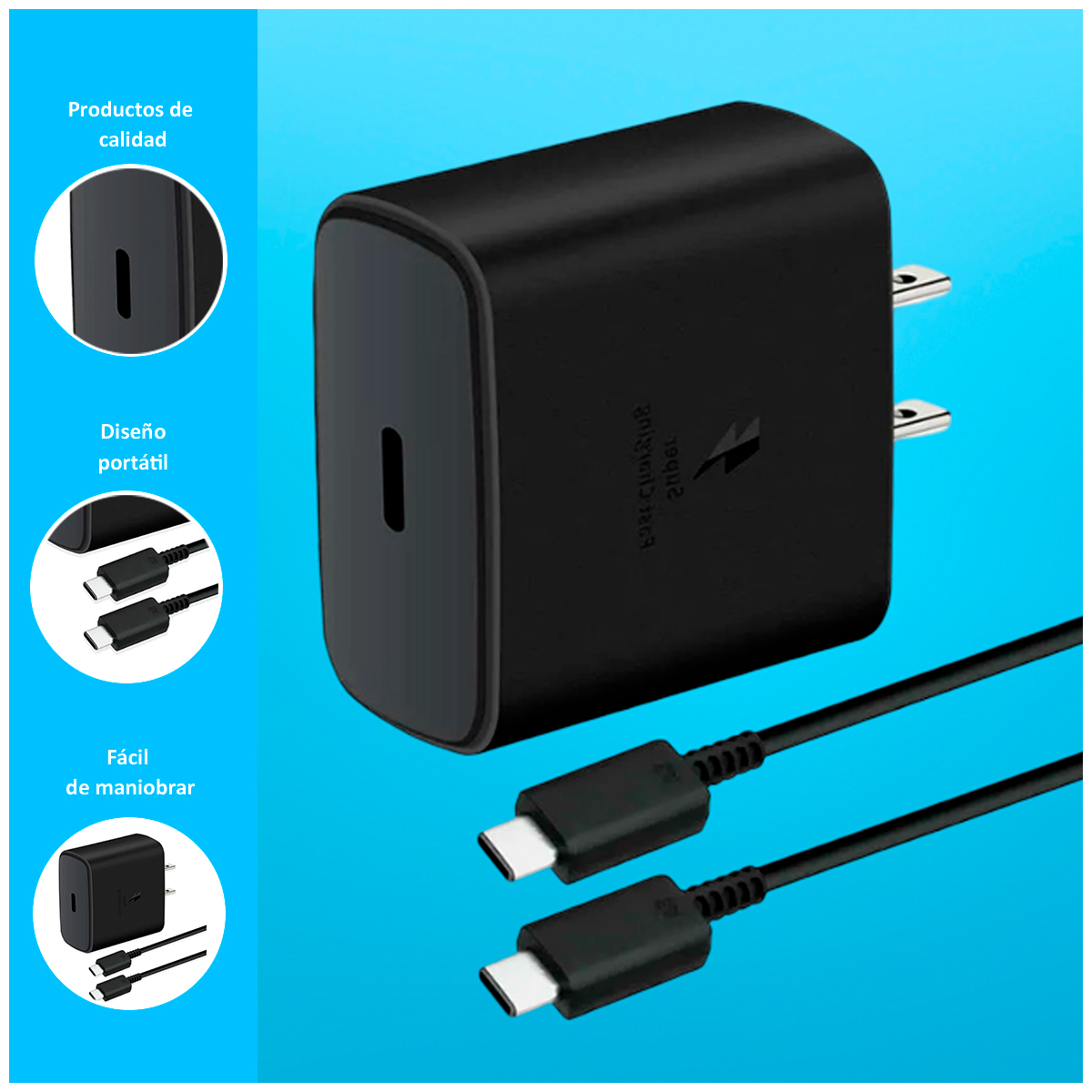 CARGADOR SAMSUNG ESTANDAR DE USB-C A USB-C 45W - 2