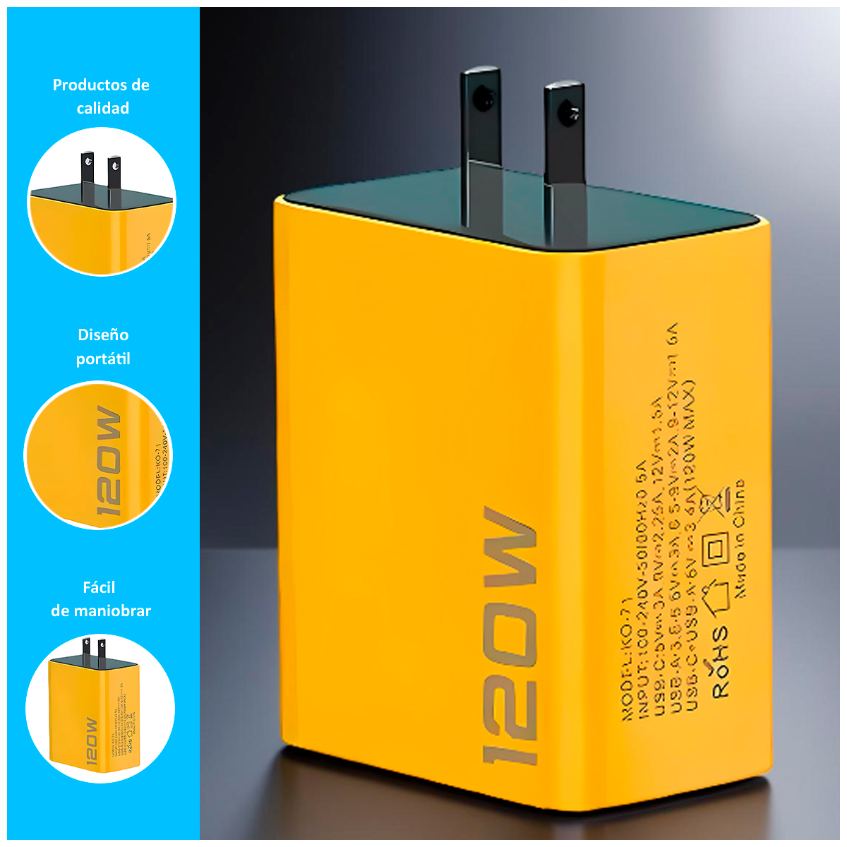 CARGADOR ESTANDAR XIAOMI TIPO A DE 120W - 2