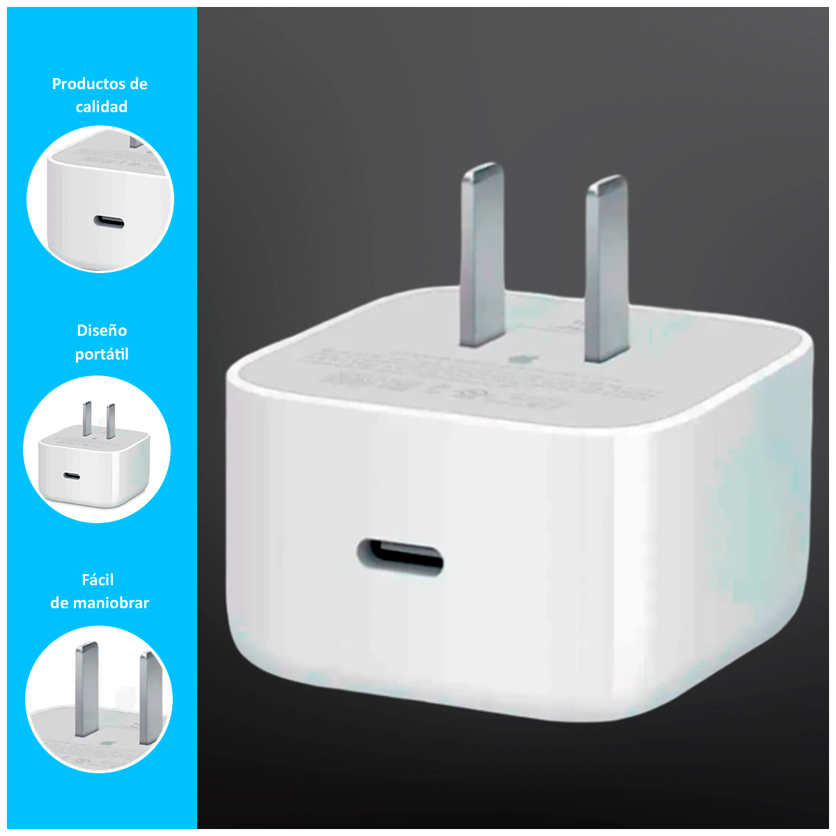 CARGADOR ESTANDAR IPHONE TIPO C DE 35W - 2