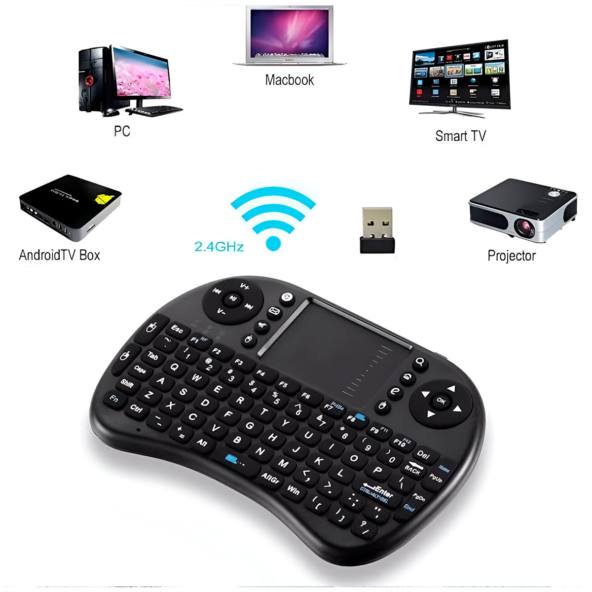 MINI TECLADO I8 INALÁMBRICO MULTIFUNCIONAL - 3
