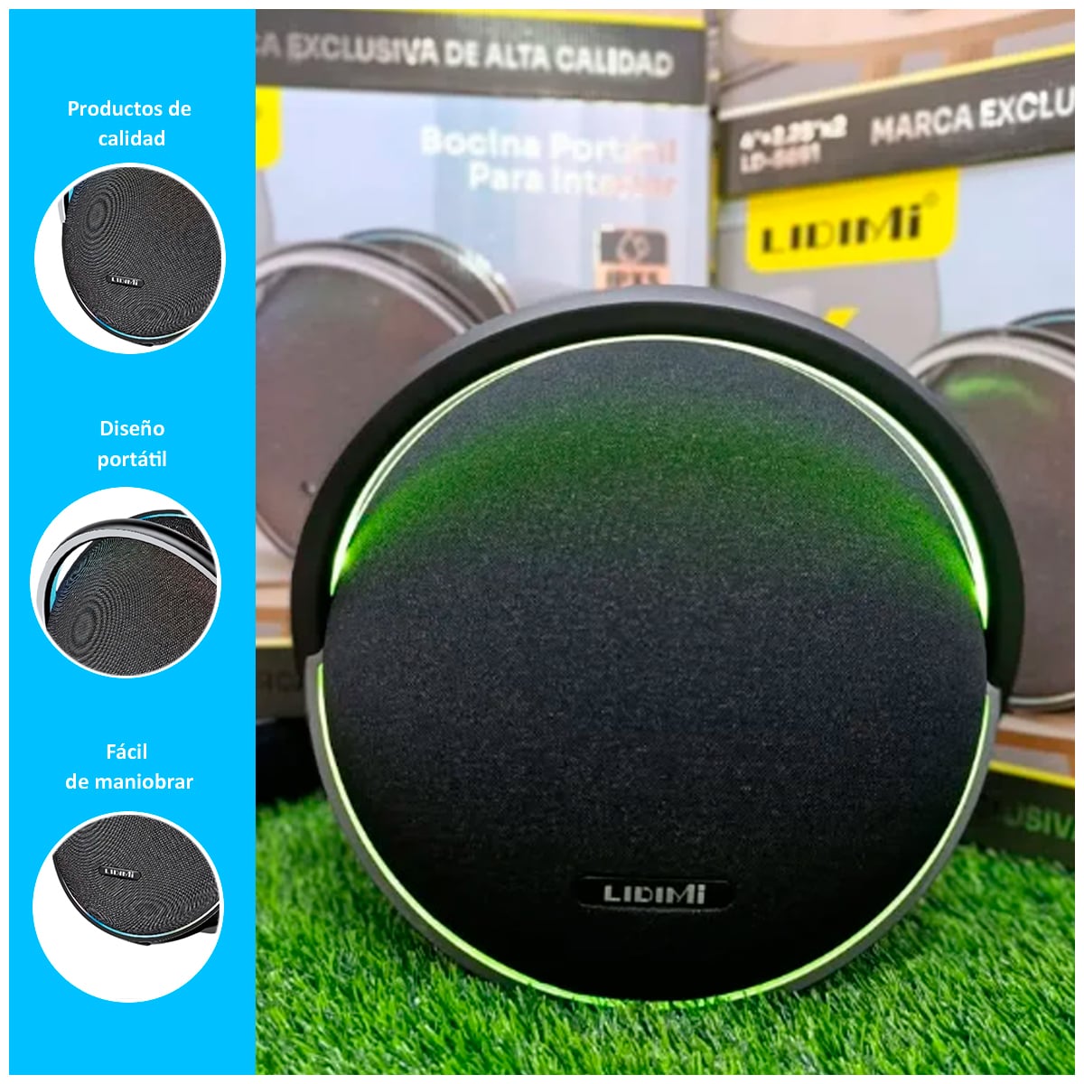 BOCINA BLUETOOTH PORTÁTIL PARA INTERIOR DE ALTA CALIDAD - 2