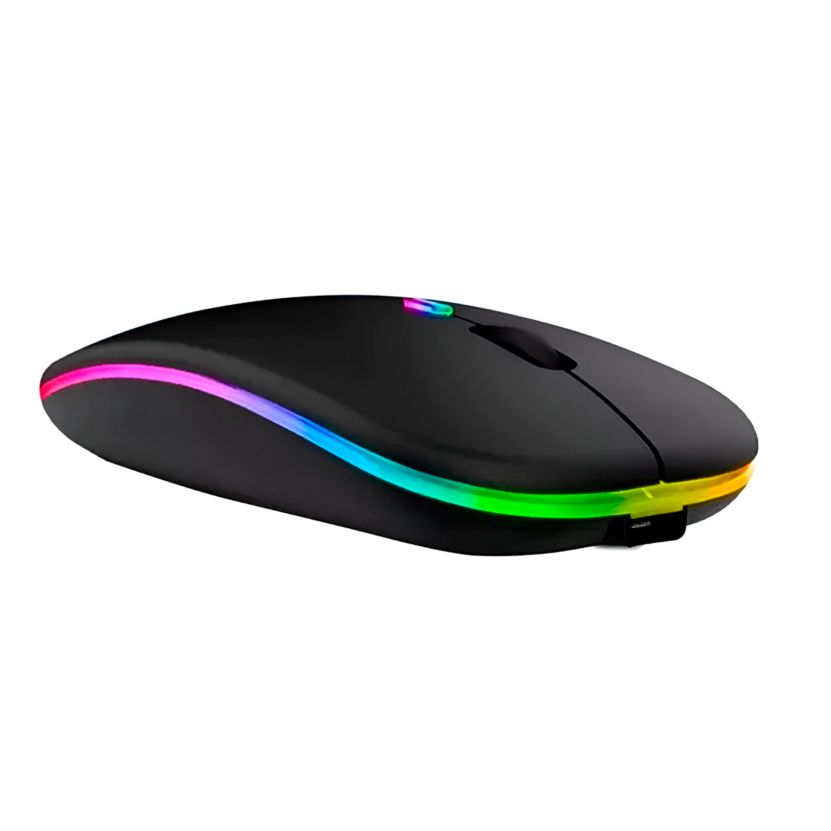ELEGANTE RATÓN INALÁMBRICO RECARGABLE CLICK SILENT LED RGB - 1