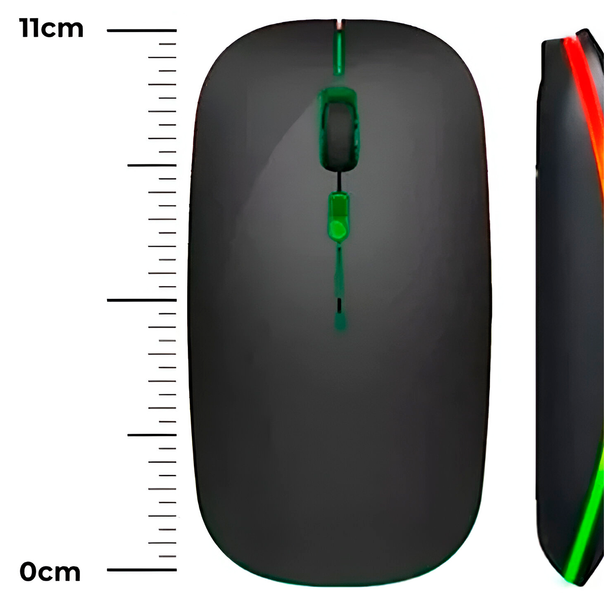 ELEGANTE RATÓN INALÁMBRICO RECARGABLE CLICK SILENT LED RGB - 3