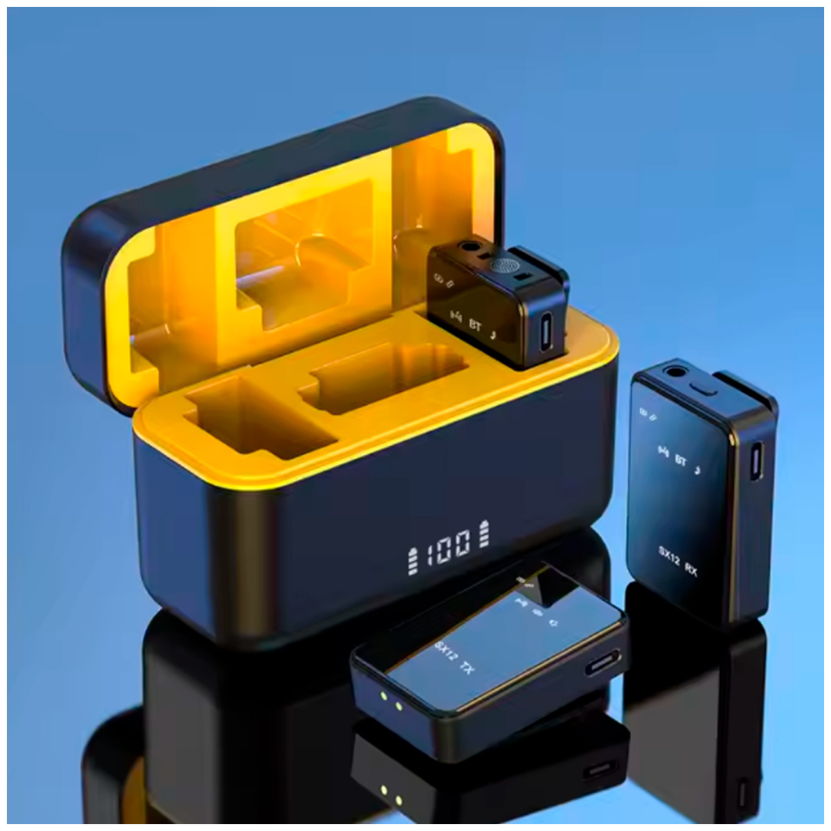 MICROFONO INALAMBRICO MIC PROFESIONAL SOLAPERO DUAL BLUETOOTH - 3