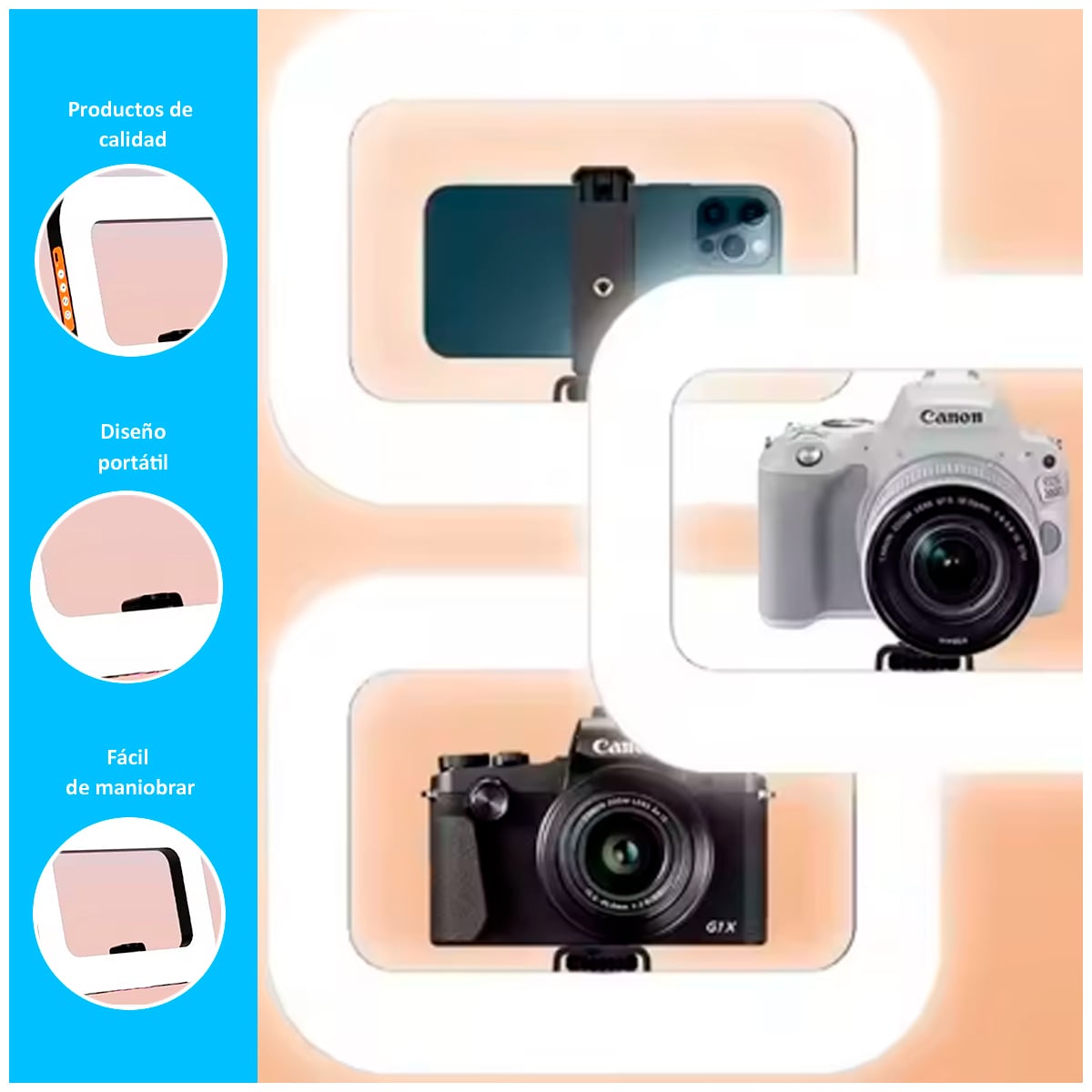 LUZ LED CELULAR CÁMARA PORTÁTIL - 2