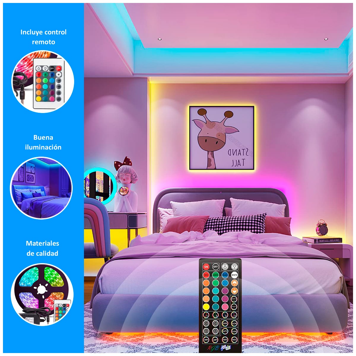 CINTA LED CON LUCES RGB DE 5 METROS X2UND - 2