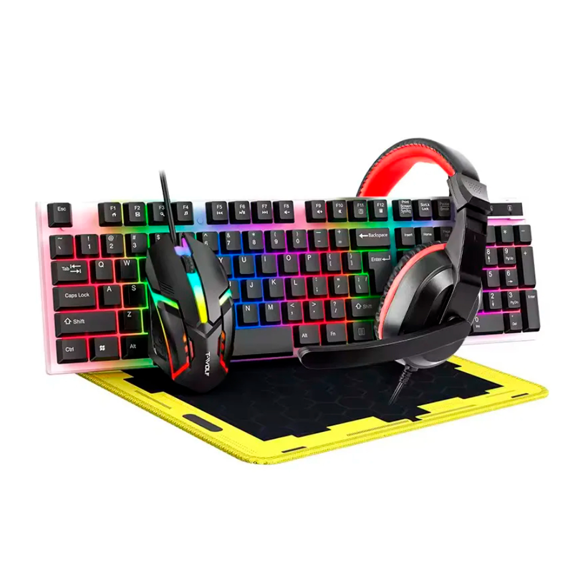 KIT GAMER 4 EN 1 DISEÑO RGB - 1