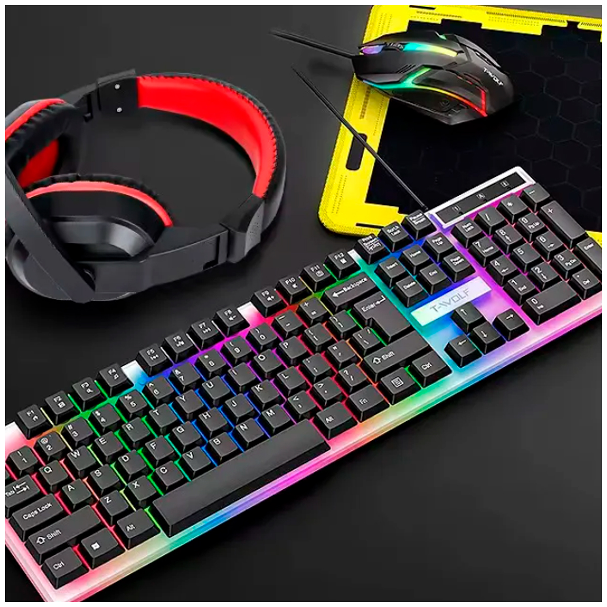 KIT GAMER 4 EN 1 DISEÑO RGB - 3