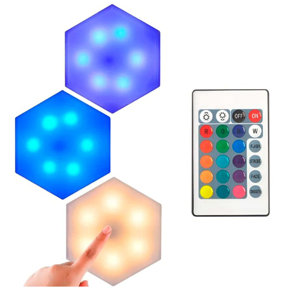 PANEL LED HEXAGONAL MODULAR RGB DECORATIVO - 1