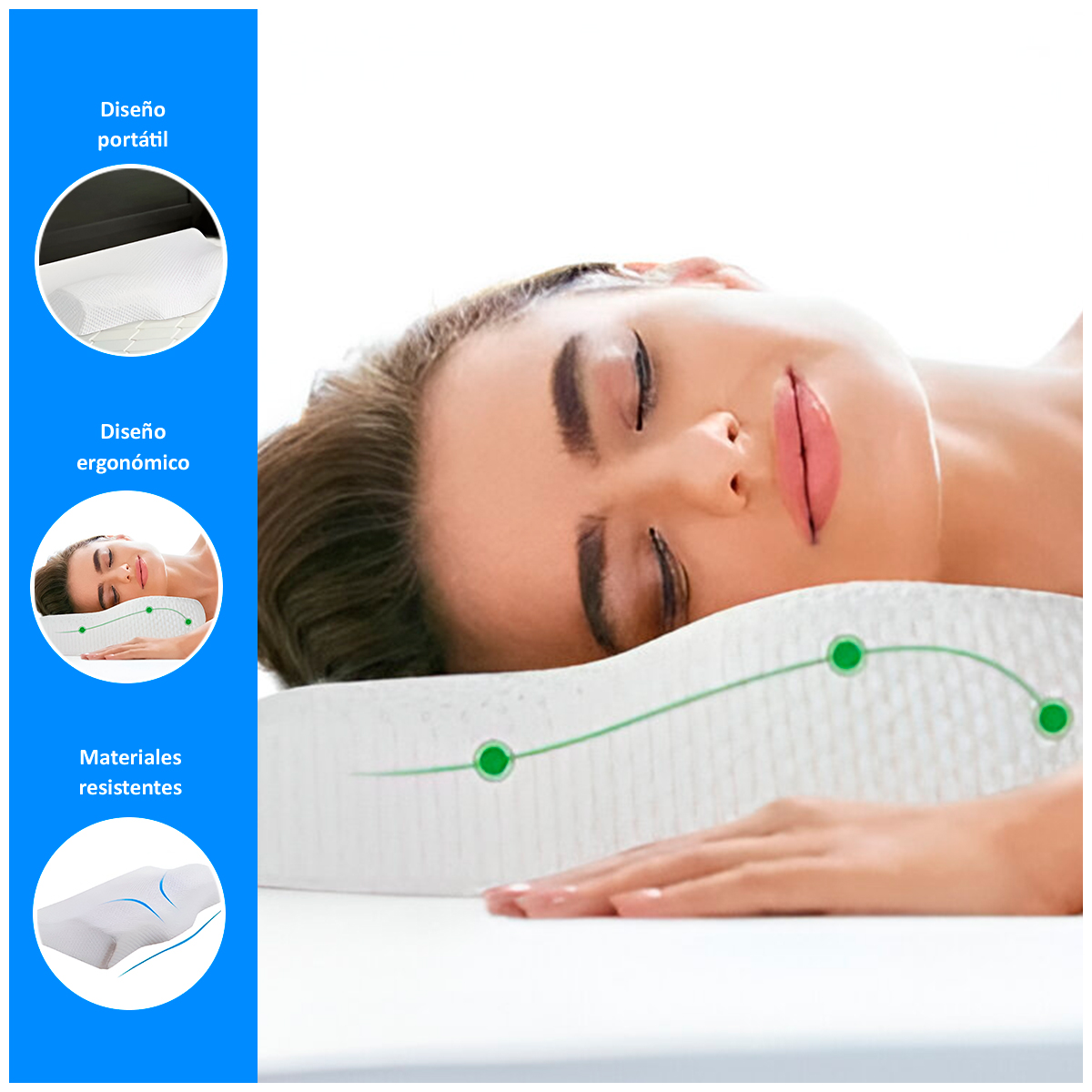 ALMOHADA CERVICAL ANATÓMICA ORTOPÉDICA CON GEL Y ESPUMA - 2
