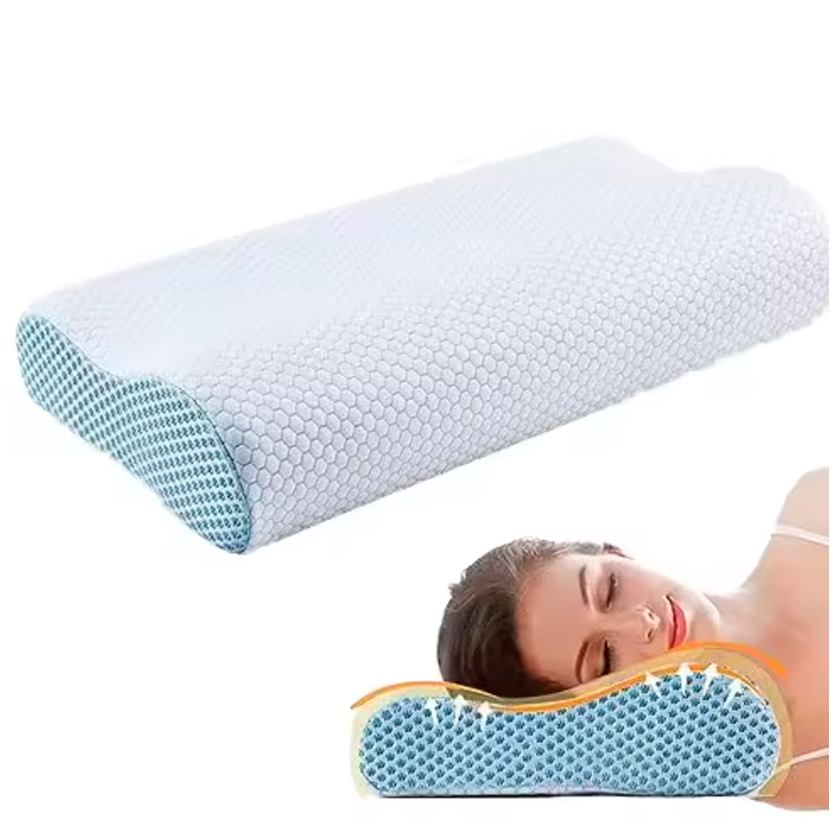 ALMOHADA ORTOPÉDICA CERVICAL ERGONÓMICA - 1