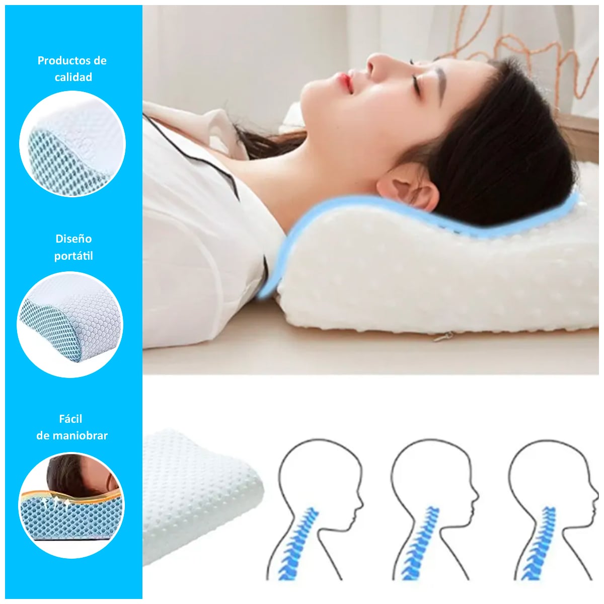 ALMOHADA ORTOPÉDICA CERVICAL ERGONÓMICA - 2