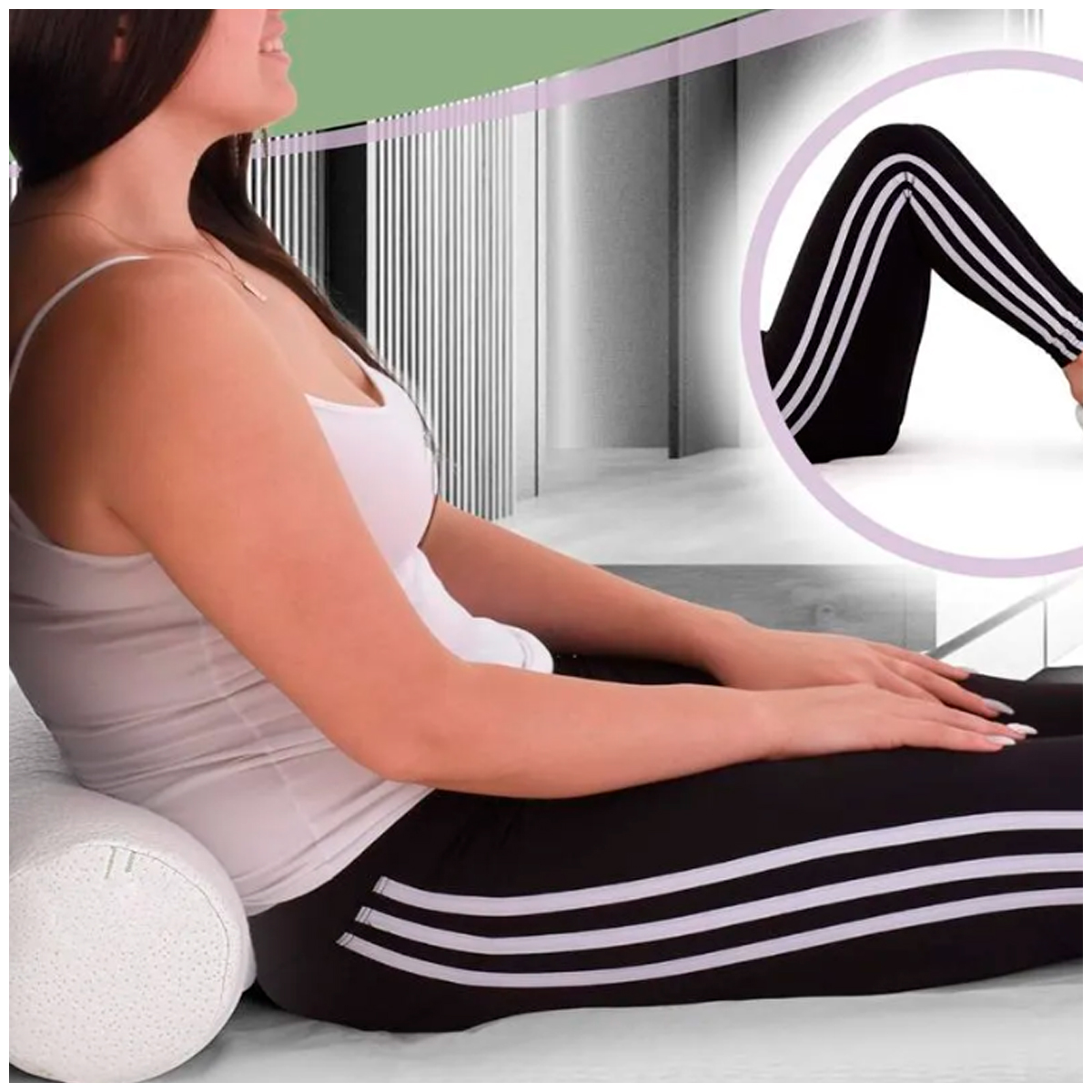 ALMOHADA RODILLO VISCOELÁSTICO CON GEL- SOPORTE - 3