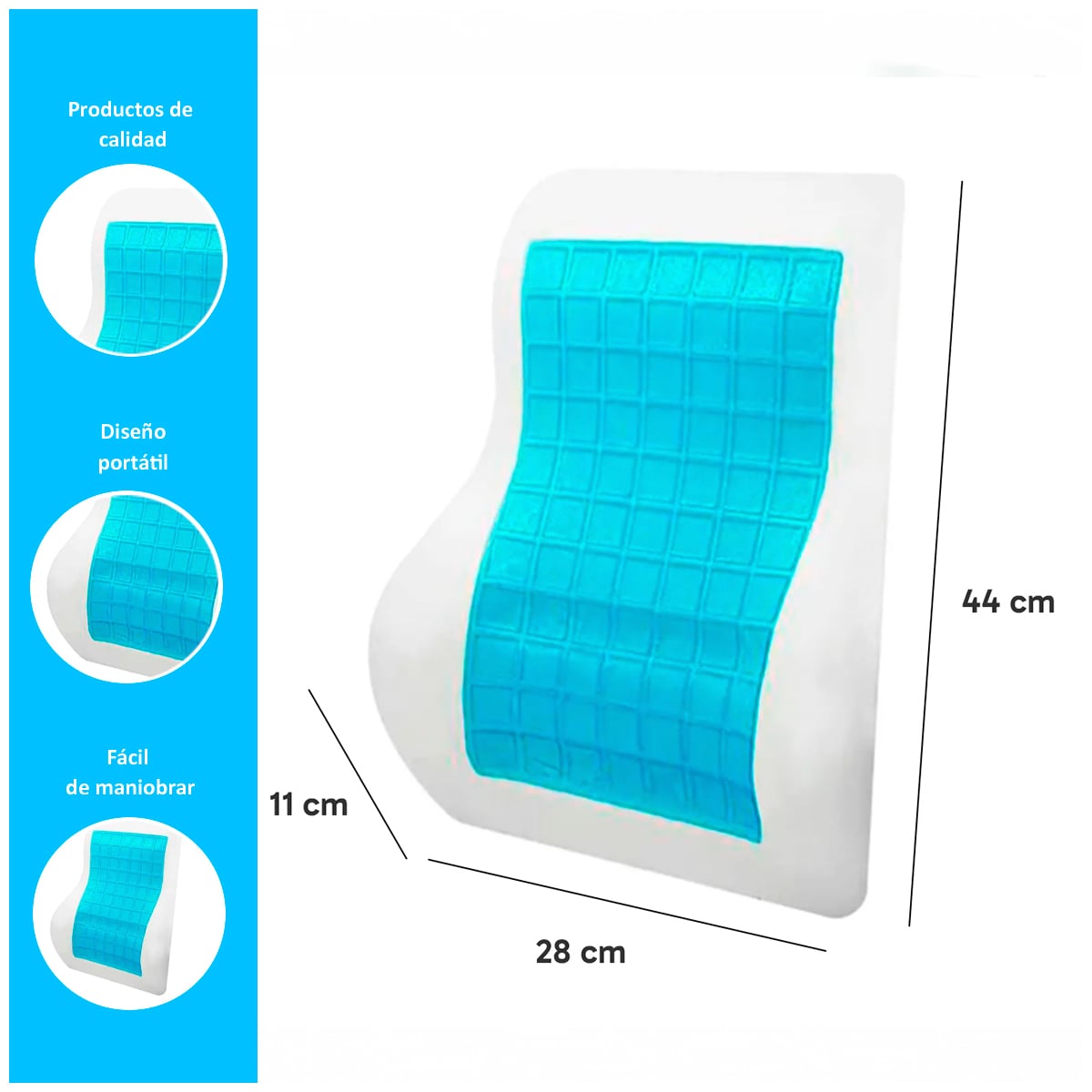 COJÍN RESPALDAR LUMBAR VISCOELÁSTICO CON GEL - 2