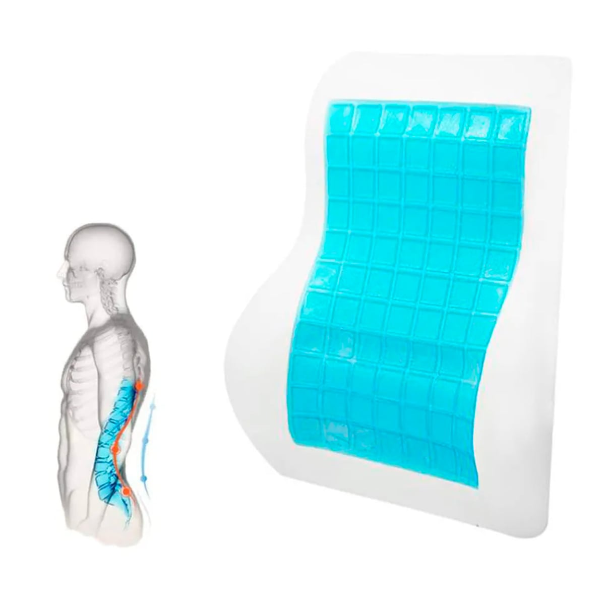COJÍN RESPALDAR LUMBAR VISCOELÁSTICO CON GEL - 3