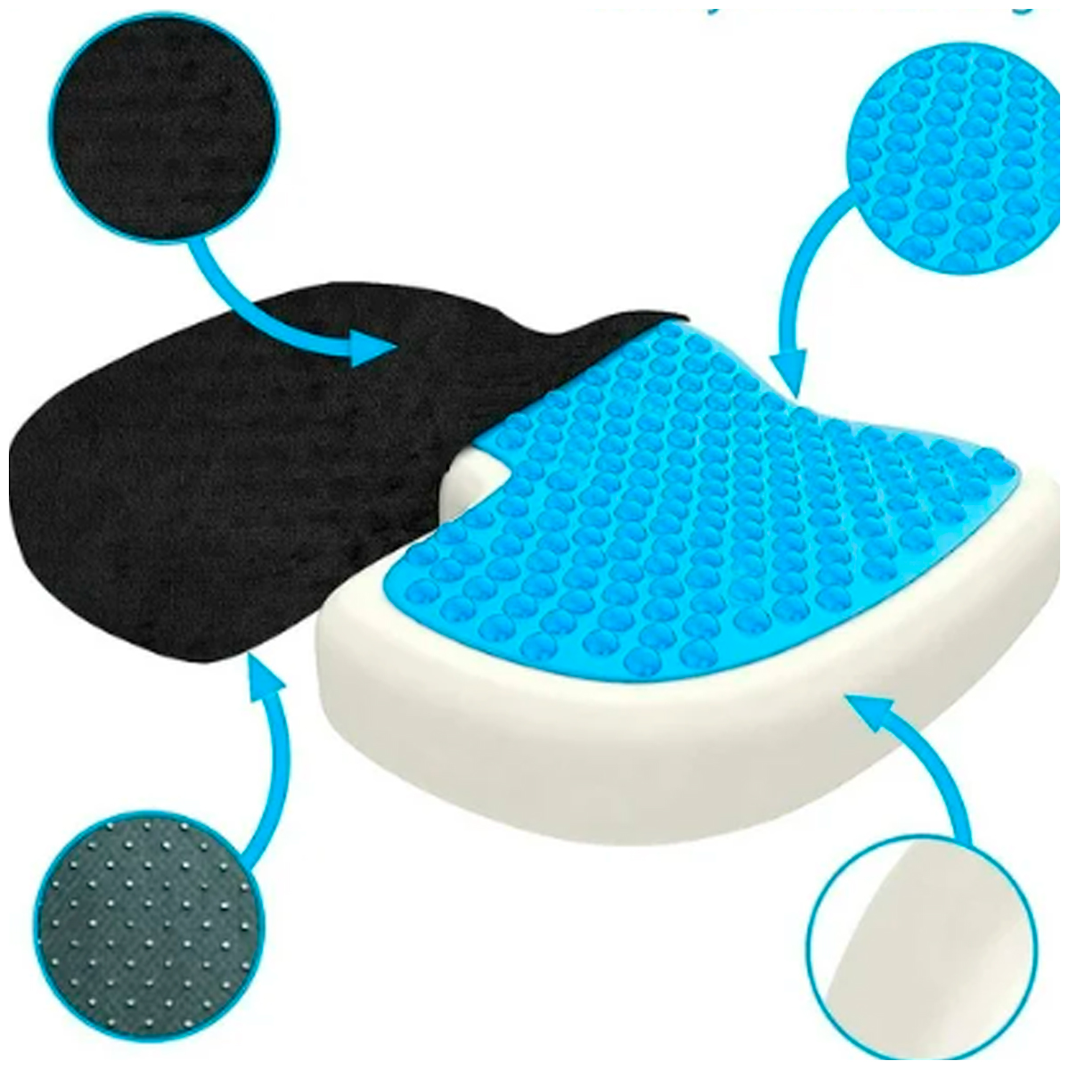 COJÍN DE ASIENTO ORTOPÉDICO EN FORMA DE U - 3