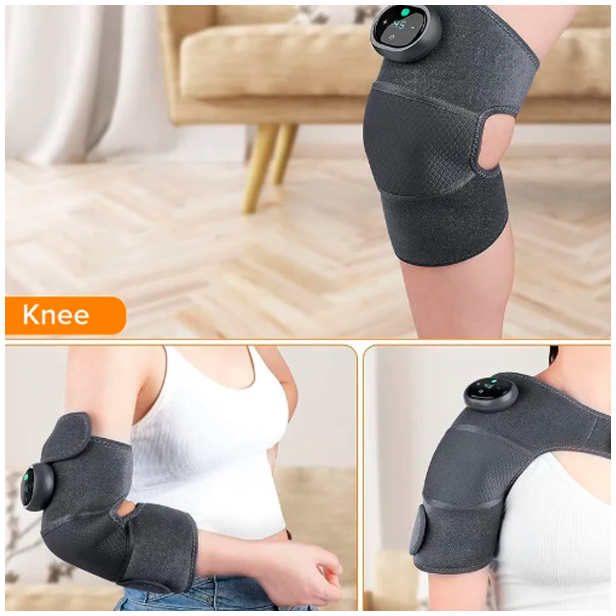 MASAJEADOR DE RODILLA CON CALEFACCIÓN Y VIBRACIÓN 3 EN 1 - 3