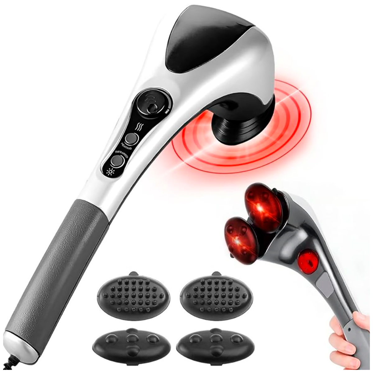 MASAJEADOR ELÉCTRICO CORPORAL INFRARROJO CON DOBLE CABEZAL - 1