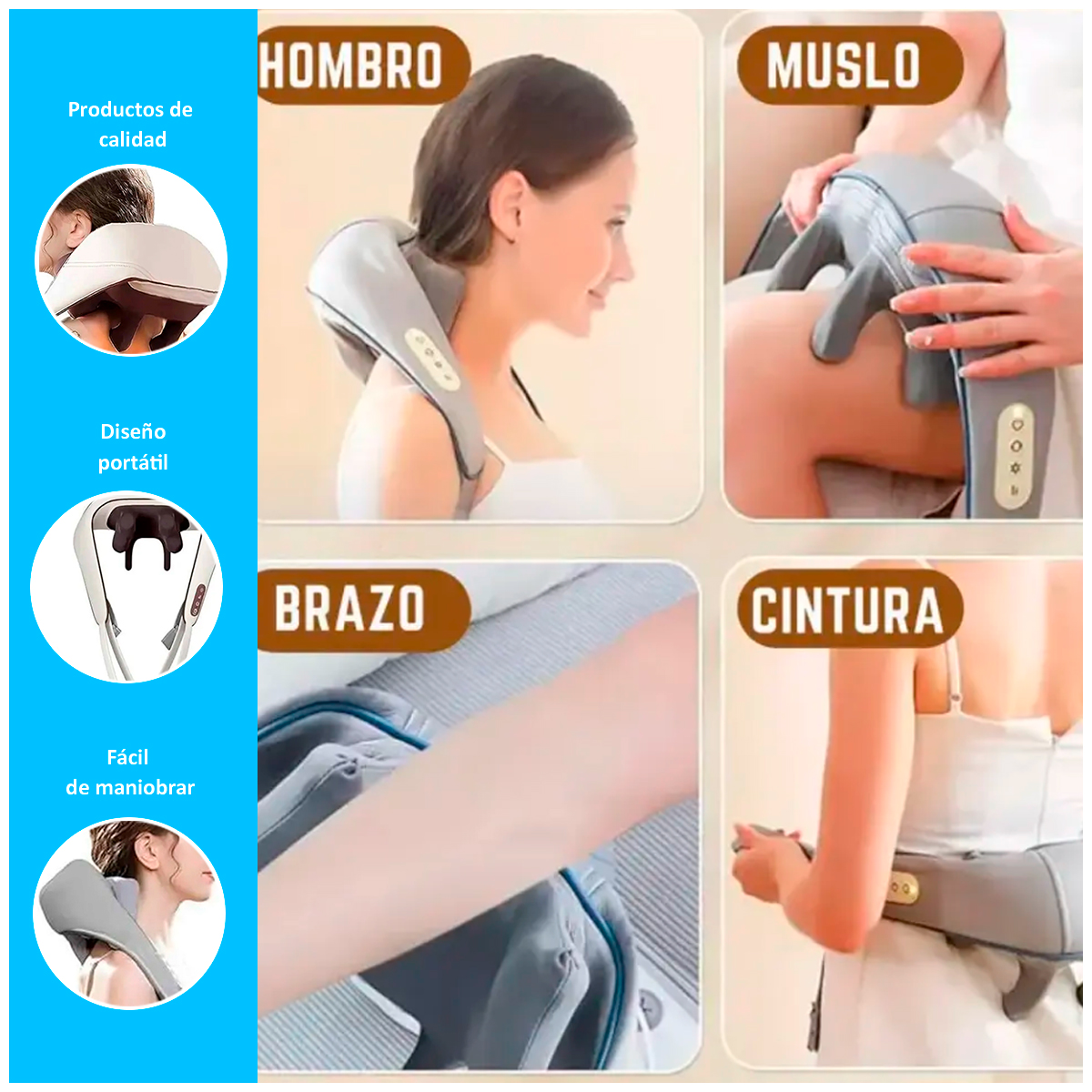 MASAJEADOR CORPORAL HOMBROS INALÁMBRICO - 2
