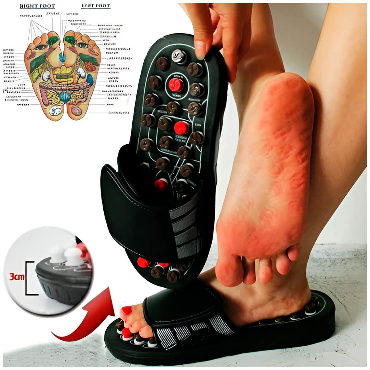 SANDALIAS DE TERAPIA MAGNÉTICA DE ACUPRESIÓN - 3