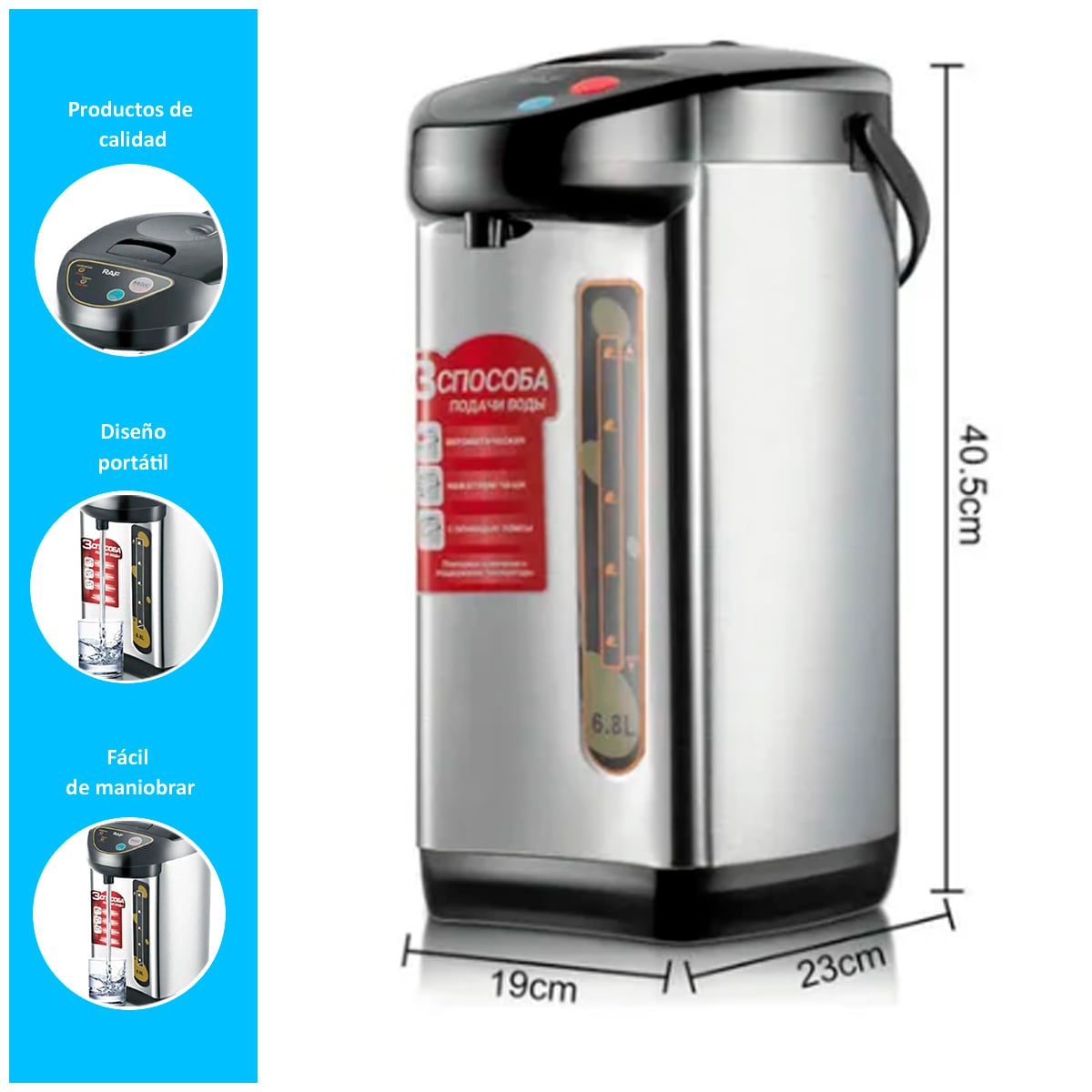 TERMO HERVIDOR RAF R7905 6,8 LITROS - 2
