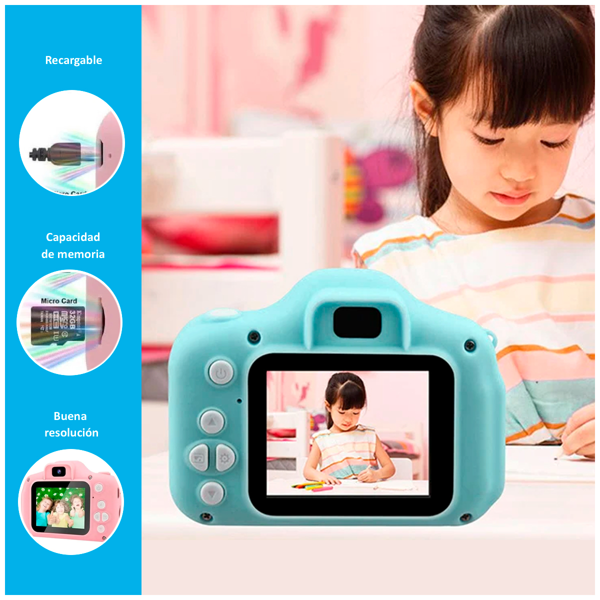 MINI CÁMARA DIGITAL PARA NIÑOS - 2