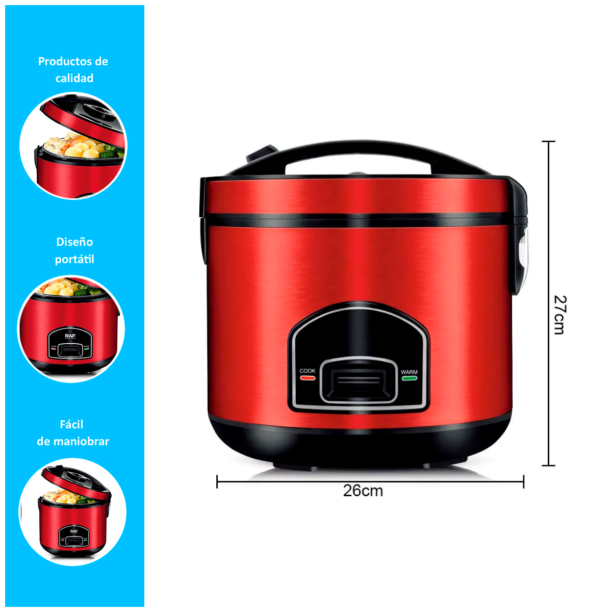 ARROCERA ELÉCTRICA RAF FÁCIL Y RÁPIDA PARA COCINAR ARROZ - 2