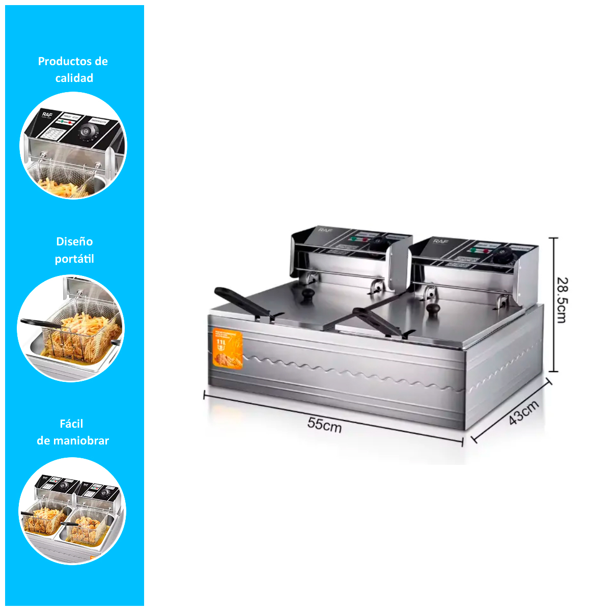FREIDORA ELÉCTRICA DOBLE DE 12 LITROS - 2