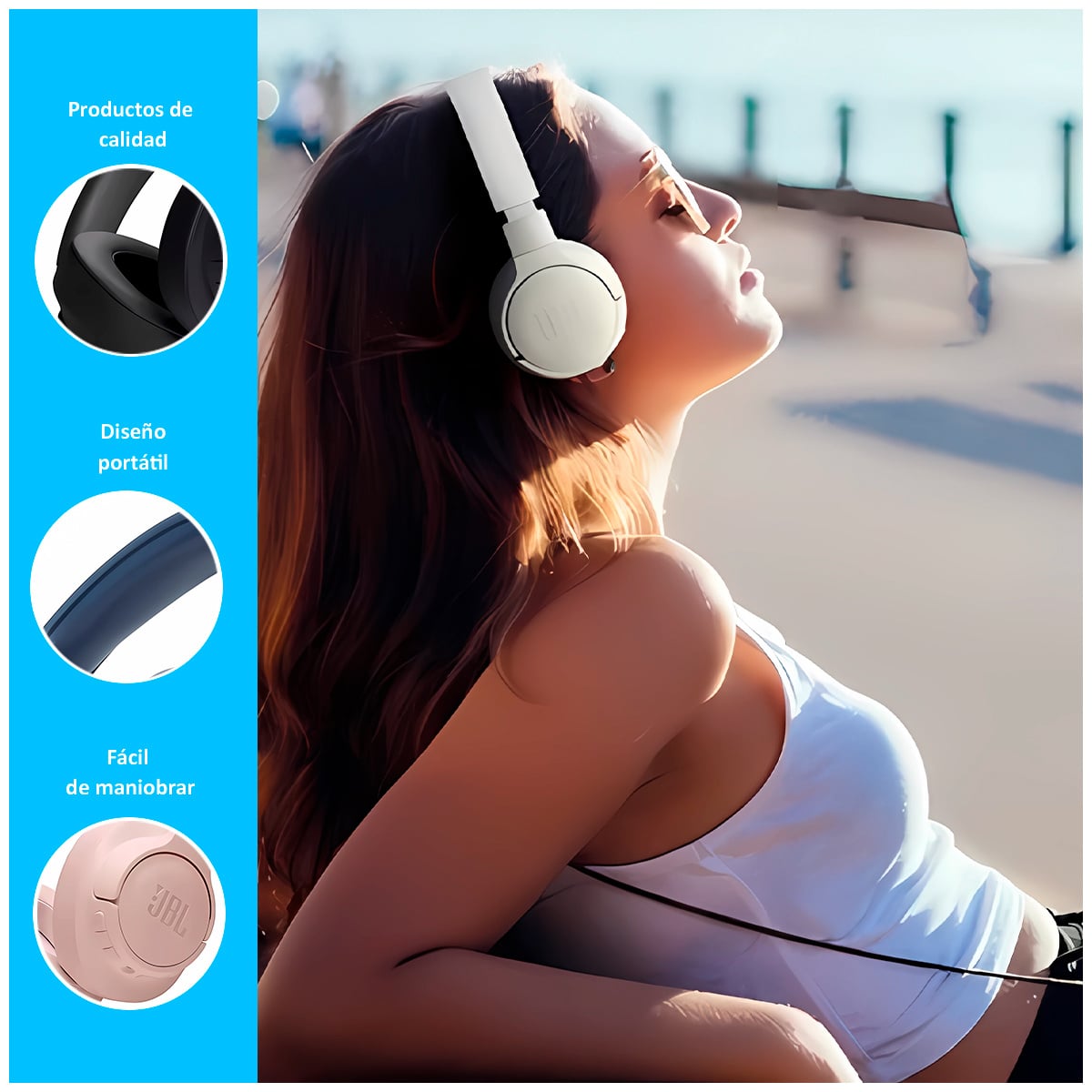 AUDÍFONO BLUETOOTH ESTÁNDAR TUNE T700 - 2