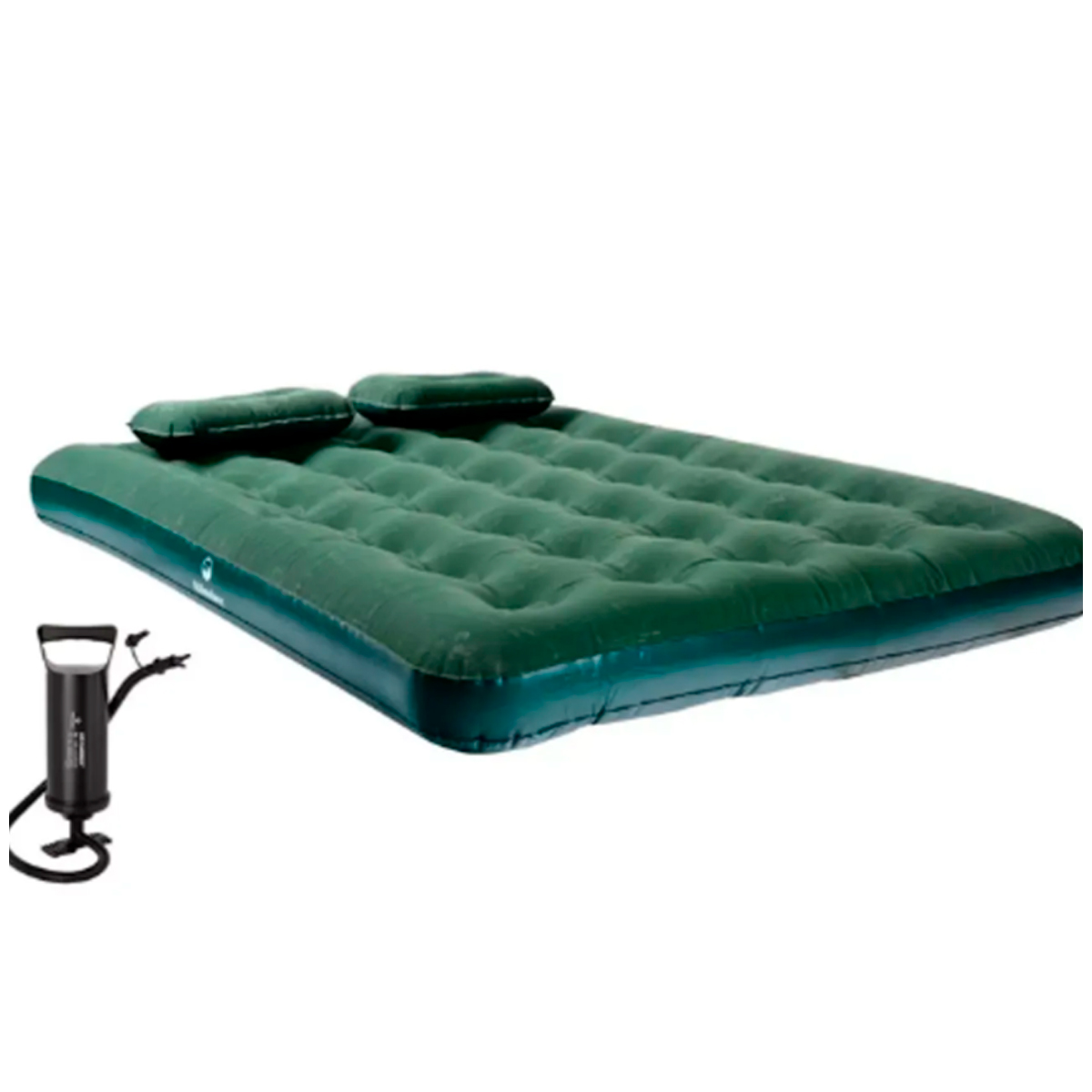 COLCHON INFLABLE 2 PLAZAS + INFLADOR + 2 ALMOHADAS - 3