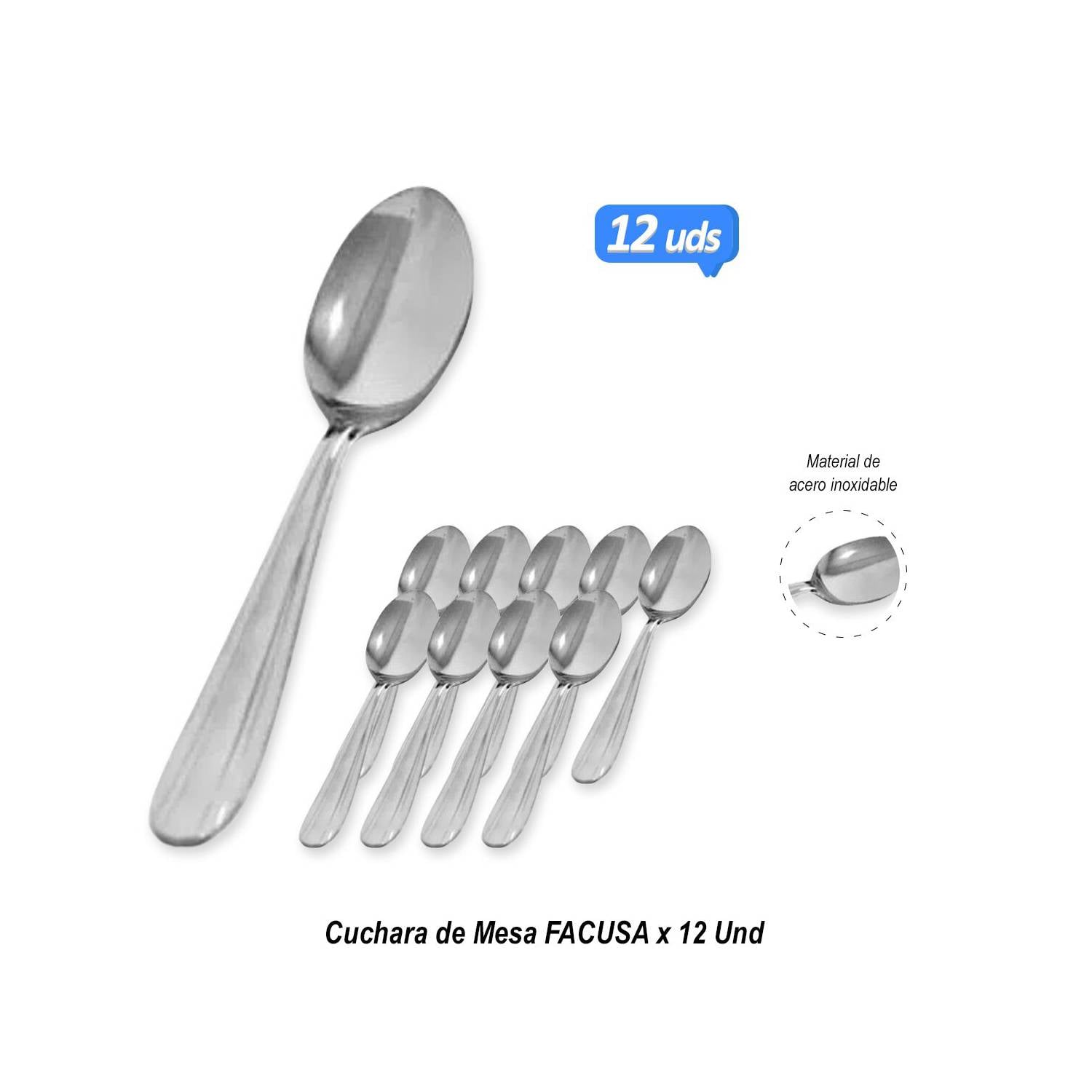 CUCHARA DE MESA FACUSA X 12 UND - 1