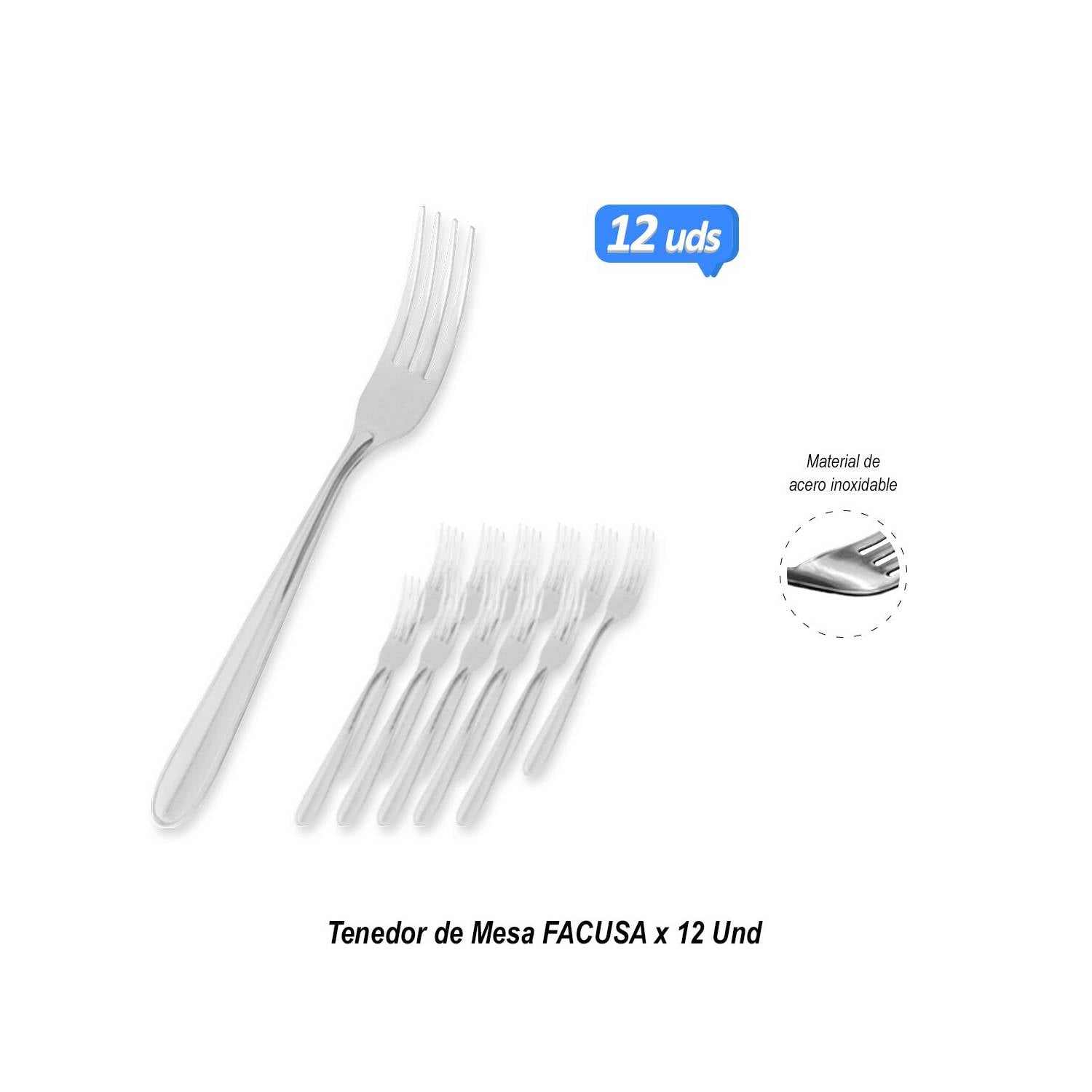 TENEDOR DE MESA FACUSA X 12 UND - 1