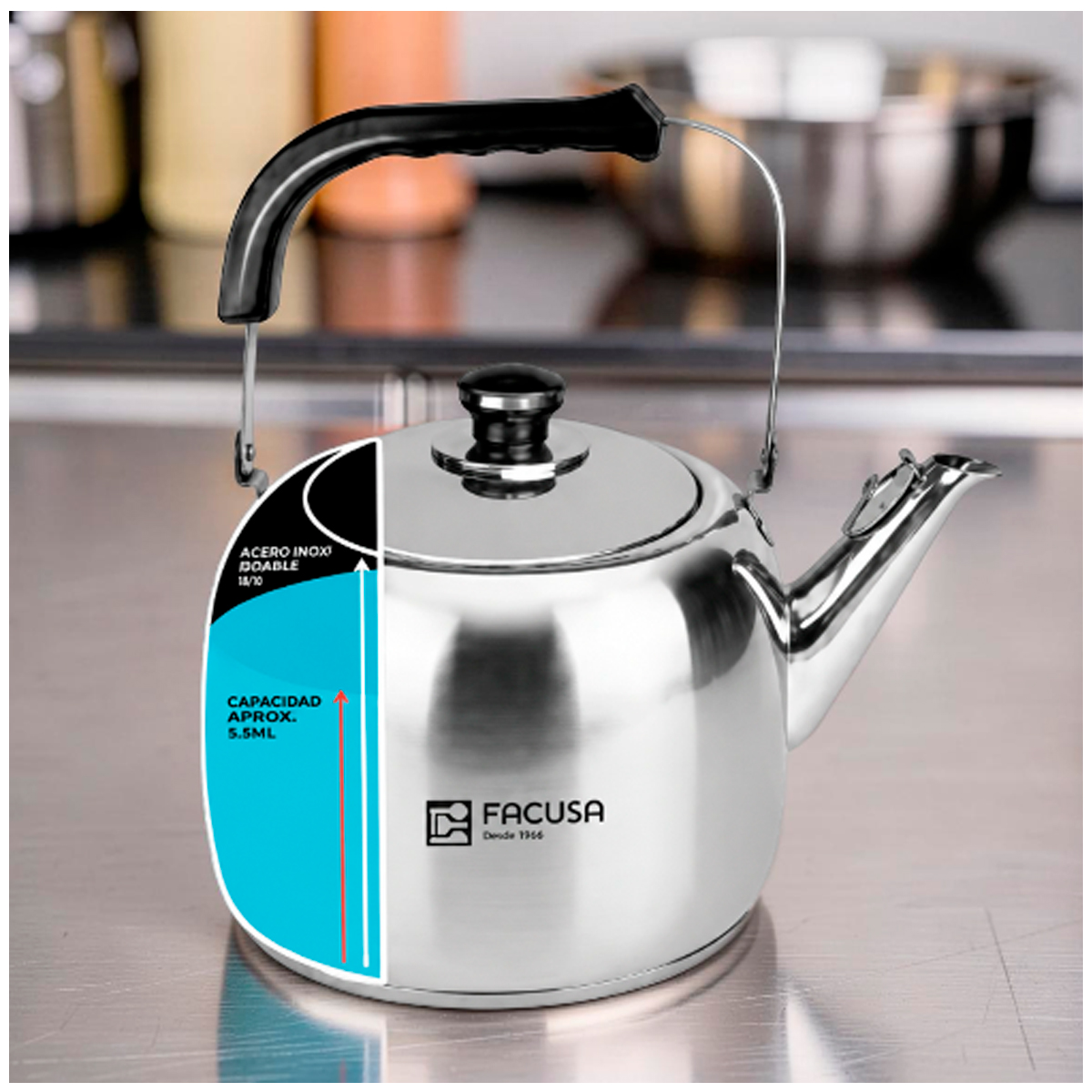 TETERA DE ACERO INOXIDABLE DE 5LTS - 3