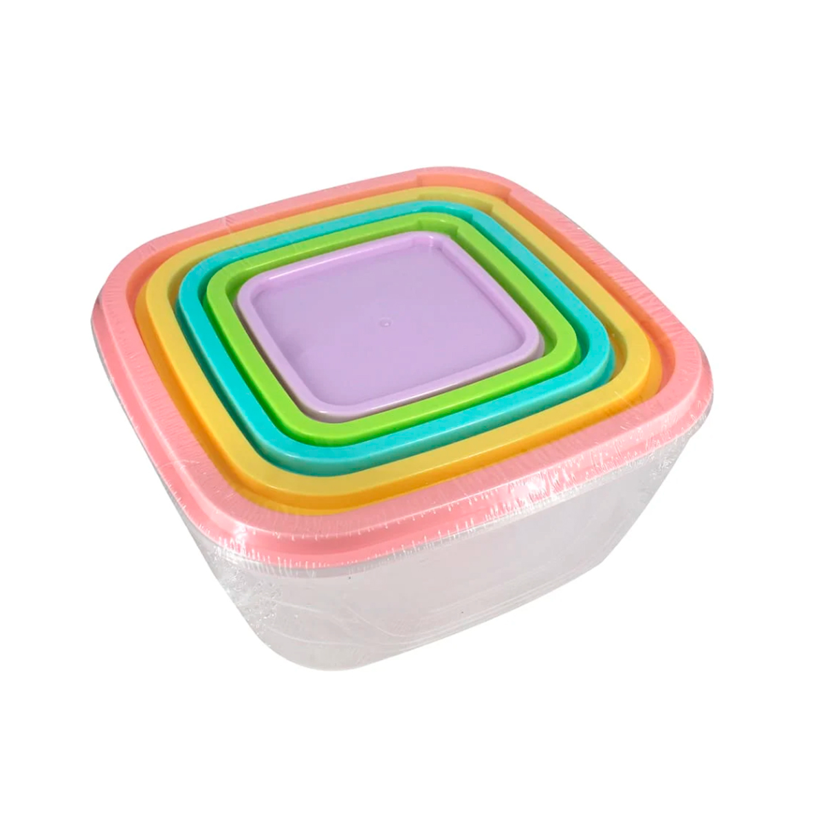 TÁPER RECIPIENTE DE PLÁSTICO SET X5 - 1