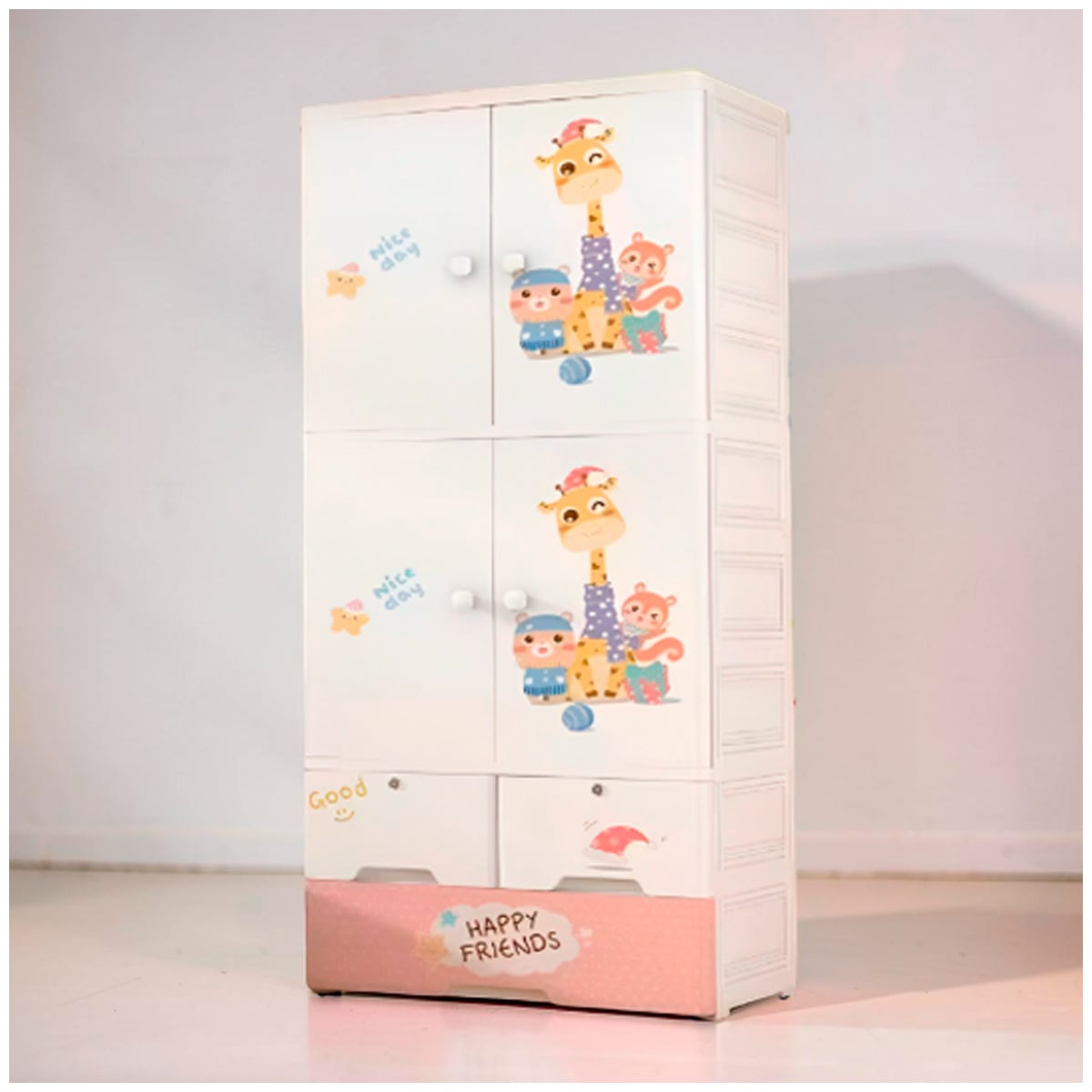 ROPERO DE 2 CUERPOS PLEGABLE DISEÑO JIRAFA DE 178 CM - 1
