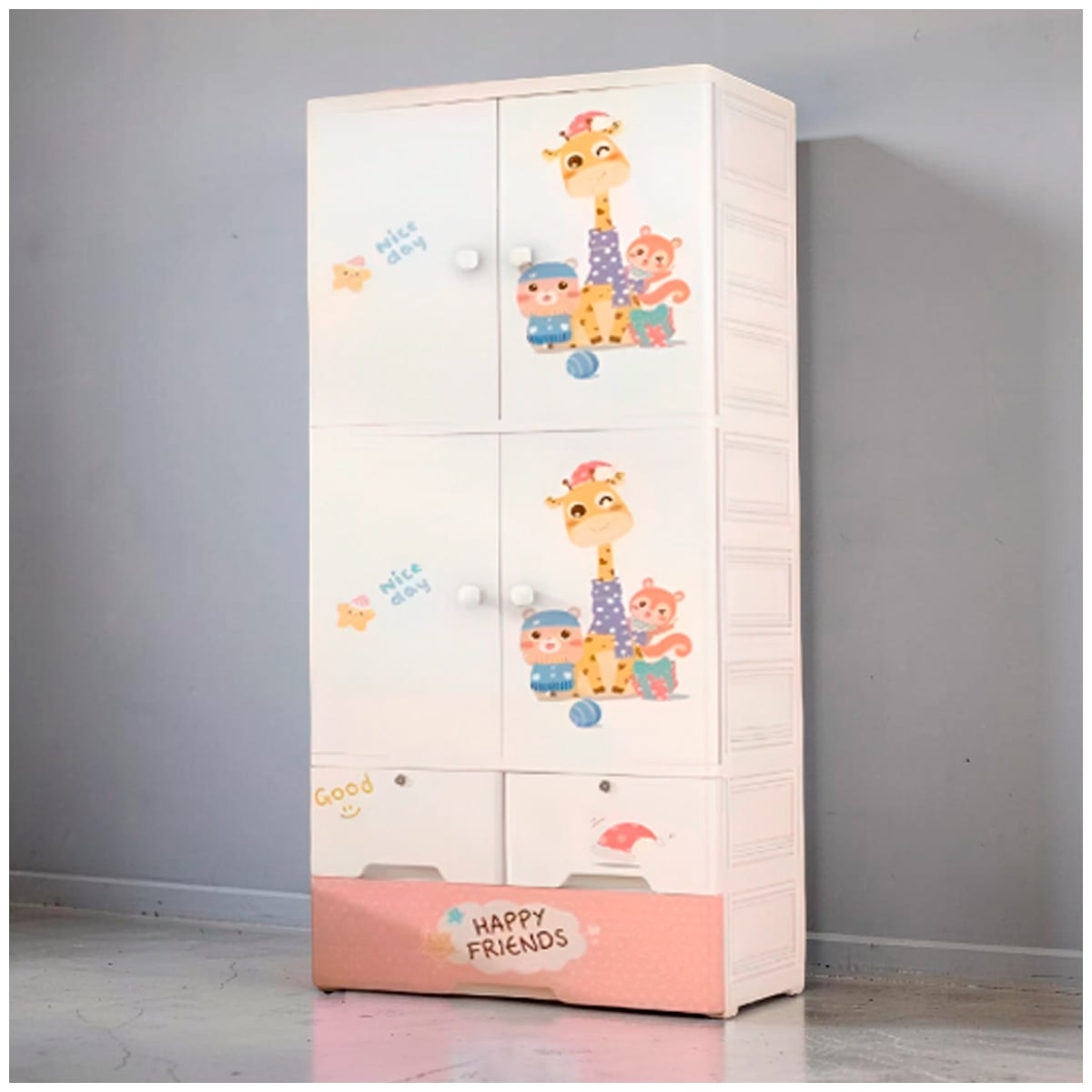ROPERO DE 2 CUERPOS PLEGABLE DISEÑO JIRAFA DE 178 CM - 3