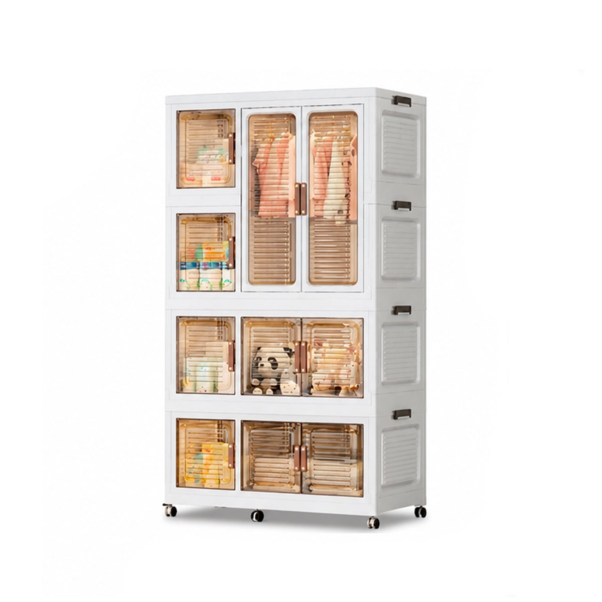 ROPERO ESTILO NORDICO DE 4 PISOS DE 158CM - 1