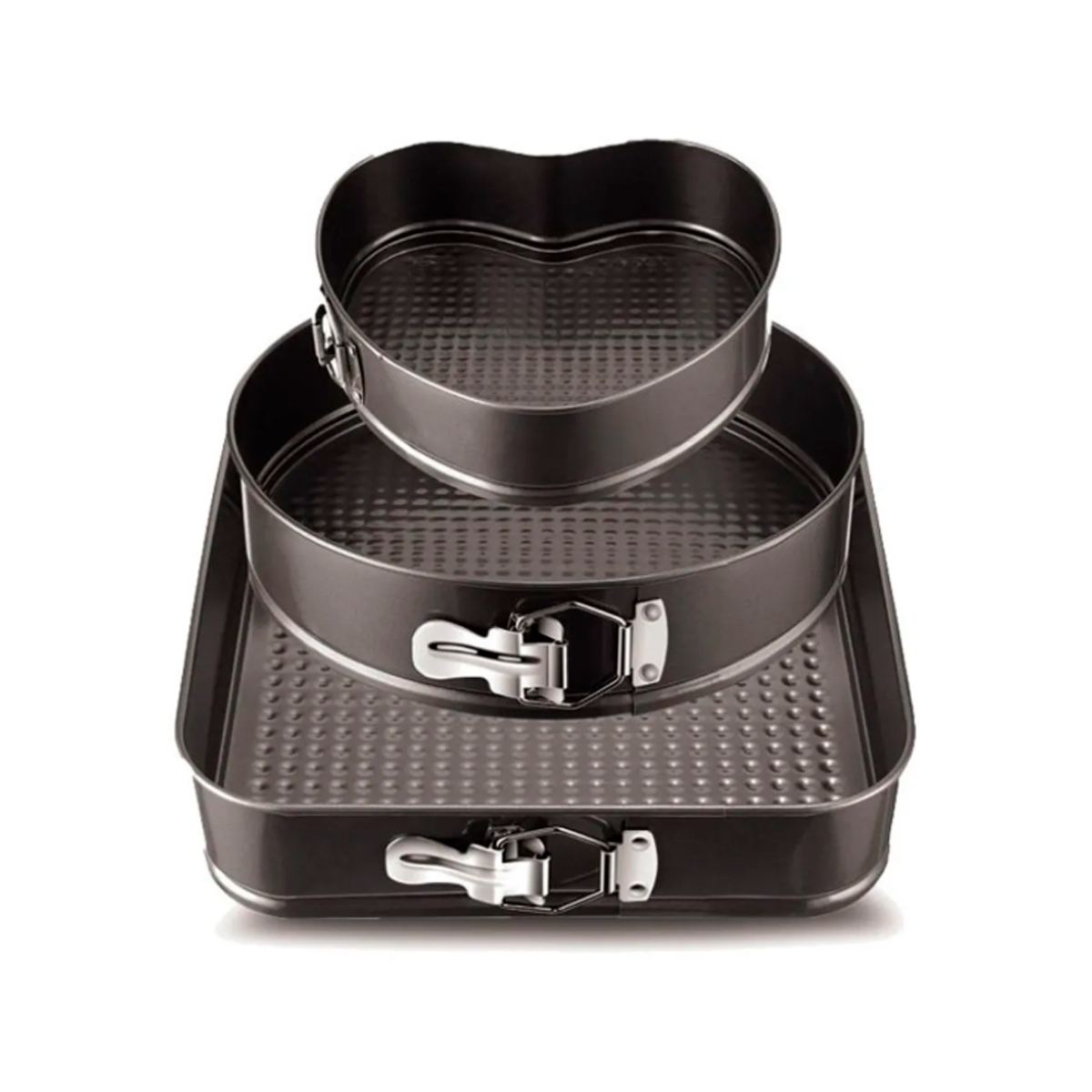 SET DE MOLDES PARA REPOSTERÍA ANTIADHERENTE 3 PIEZAS - 1